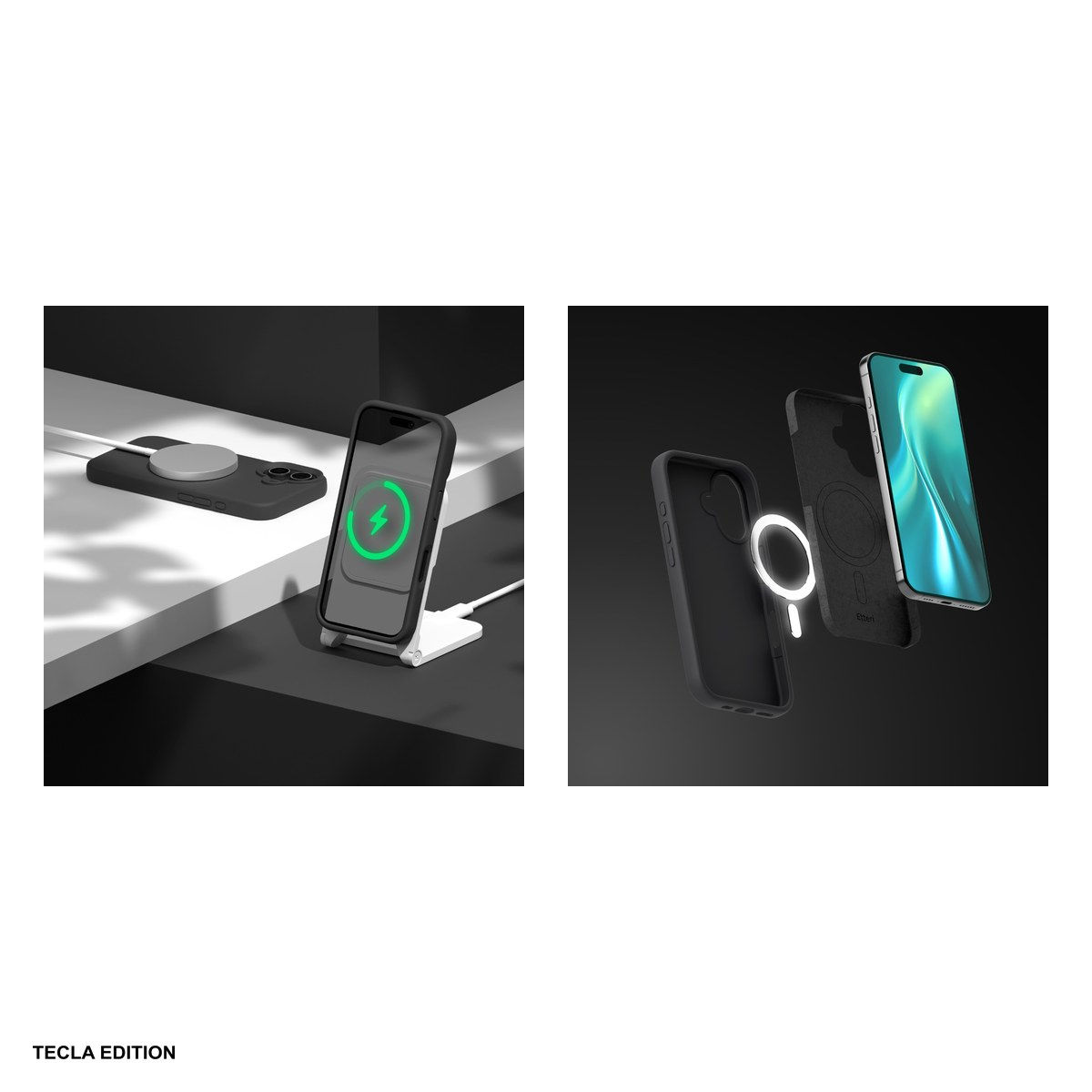 Husa Etteri Silicone Mag pentru Apple iPhone 17, Carcasa magnetica, Negru [5]