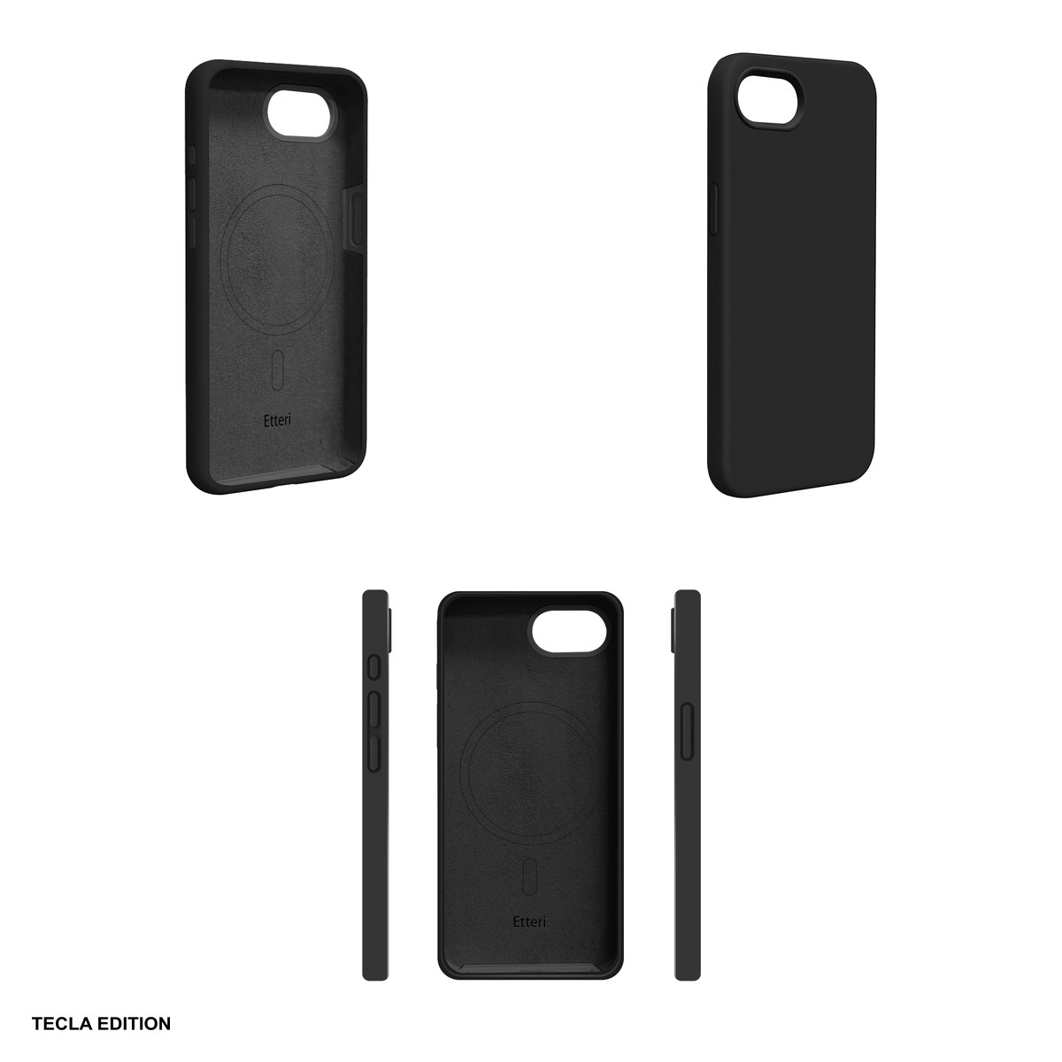 Husa Etteri Silicone Mag pentru Apple iPhone 17e, Carcasa magnetica, Negru [4]