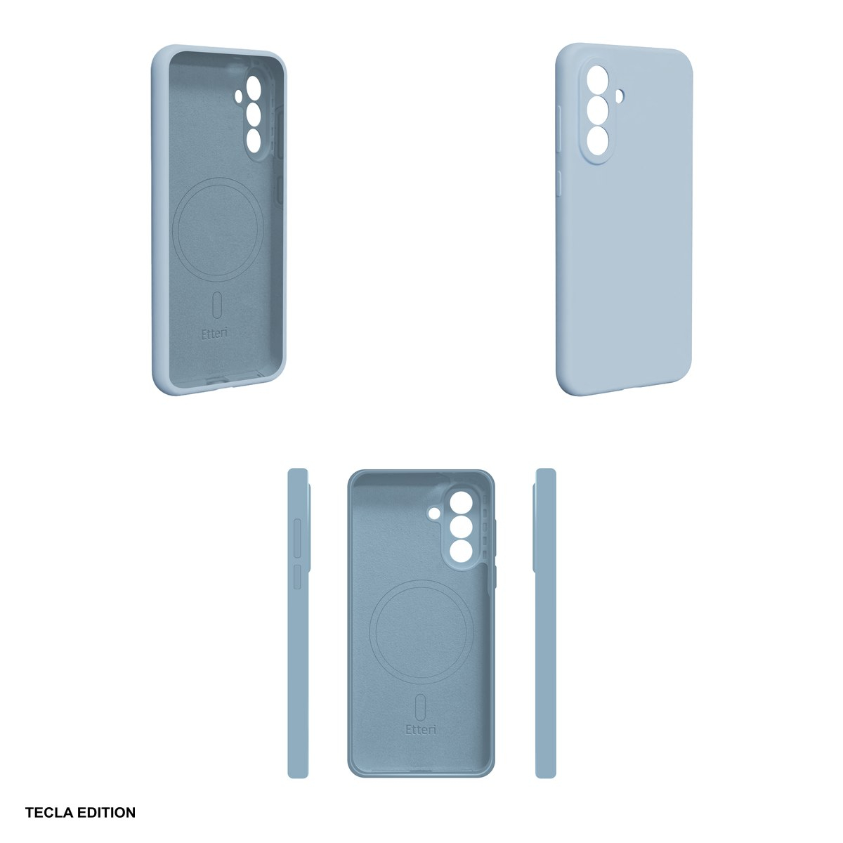 Husa Etteri Silicone Mag pentru Samsung Galaxy A57 5G, Carcasa magnetica, Albastru [4]
