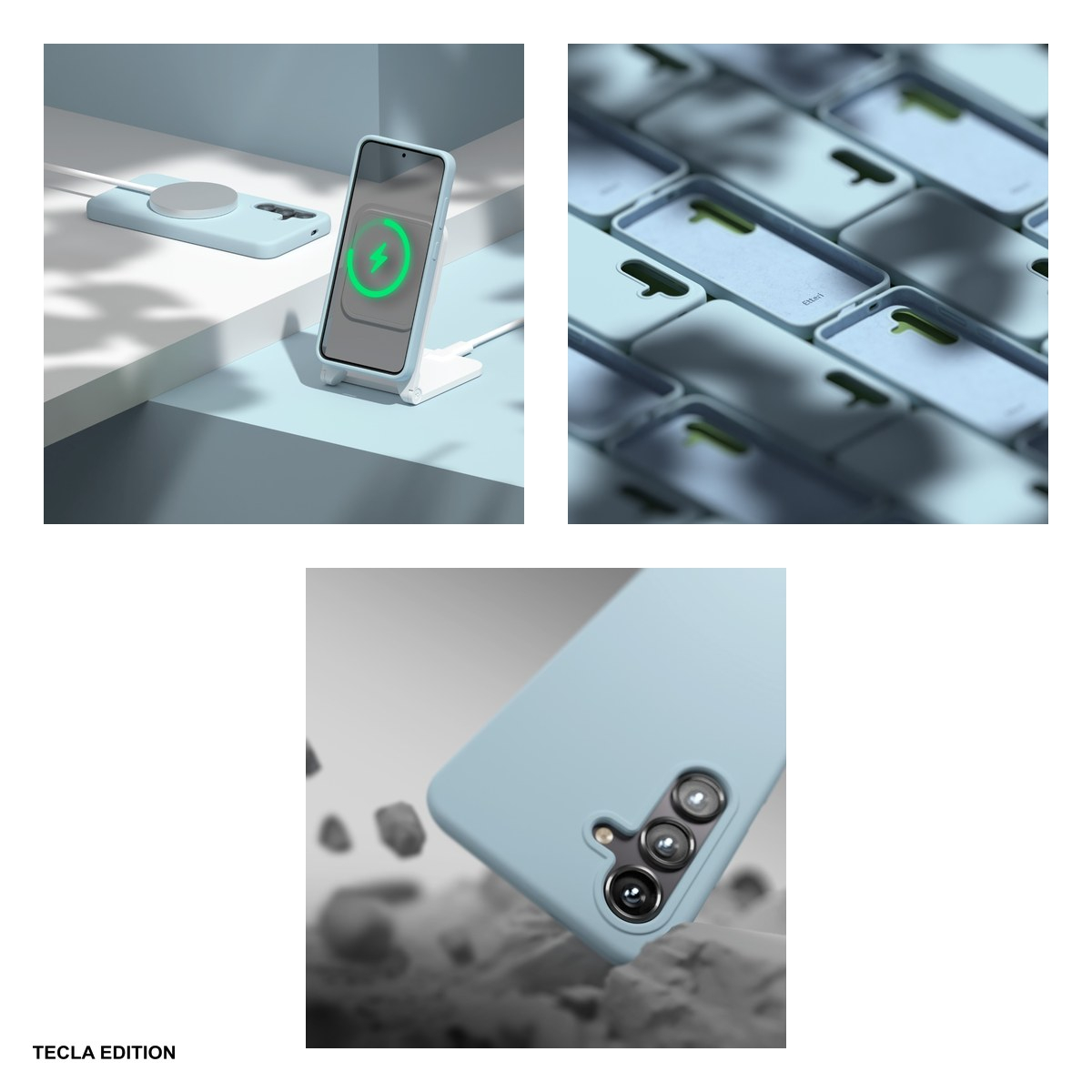 Husa Etteri Silicone Mag pentru Samsung Galaxy A57 5G, Carcasa magnetica, Albastru [5]