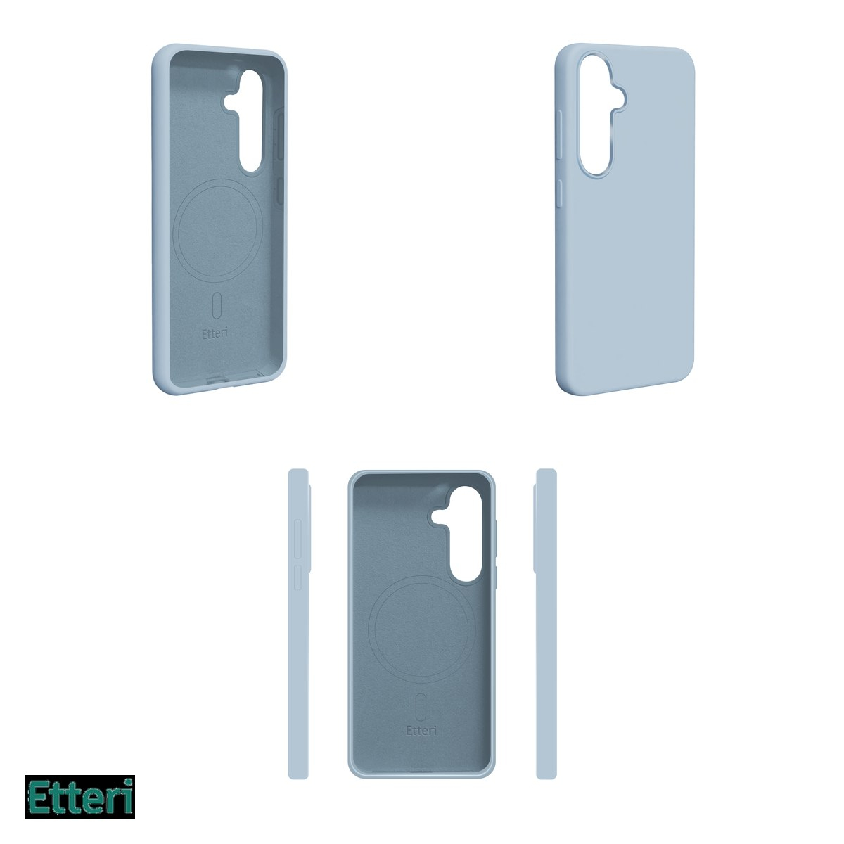 Husa Etteri Silicone Mag pentru Samsung Galaxy S25, Carcasa magnetica, Albastru [4]