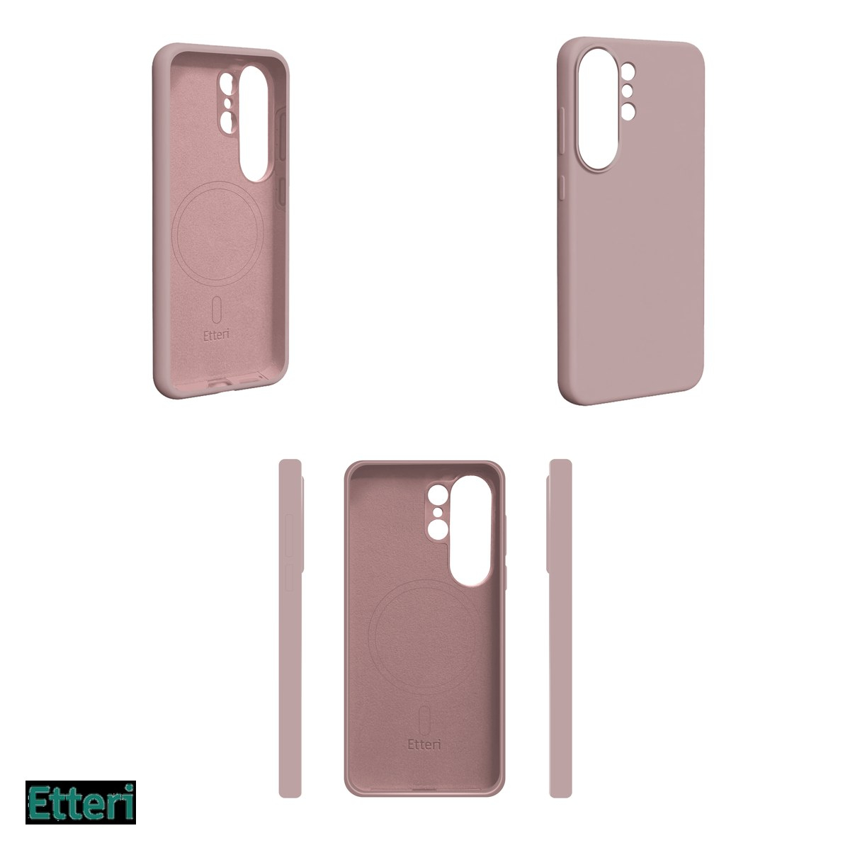 Husa Etteri Silicone Mag pentru Samsung Galaxy S26 Ultra, Carcasa magnetica, Roz [4]