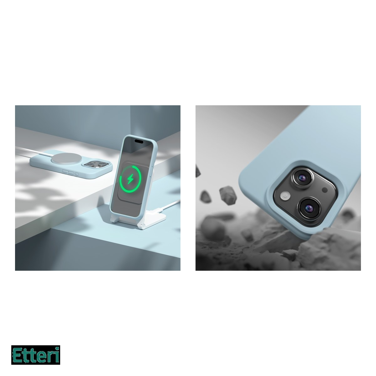 Husa Etteri Silicone pentru Apple iPhone 11, Carcasa, Albastru [5]