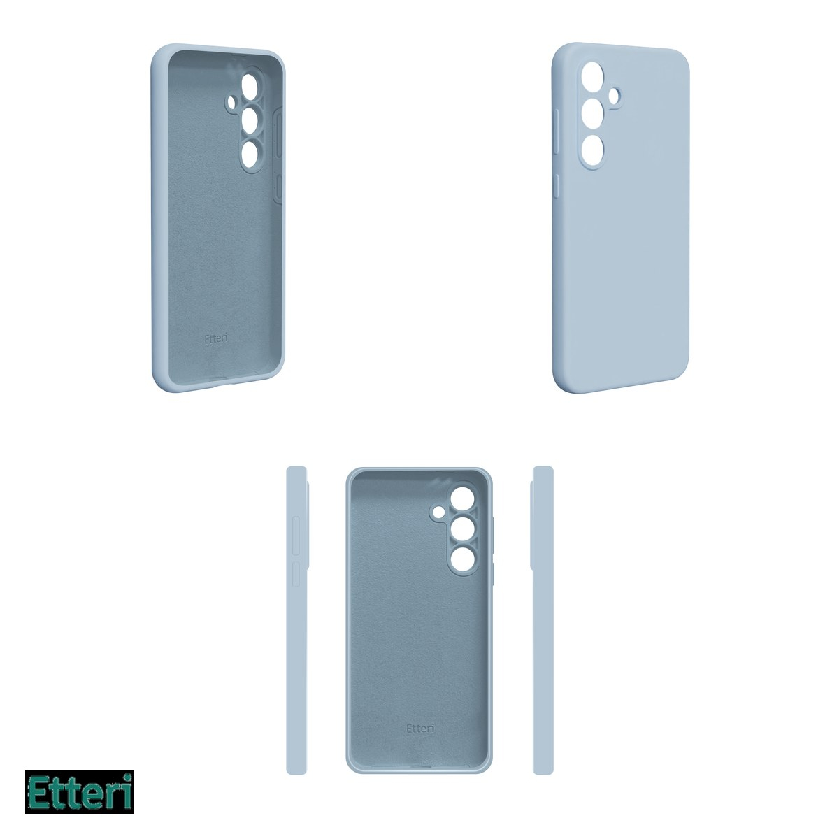 Husa Etteri Silicone pentru Samsung Galaxy S24 FE, Carcasa, Albastru [4]