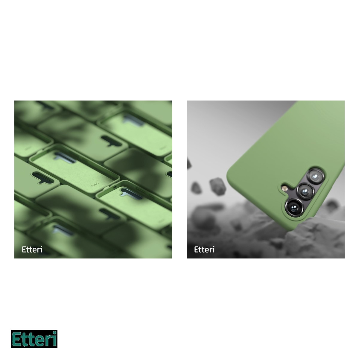 Husa Etteri Silicone pentru Samsung Galaxy S24 FE, Carcasa, Verde [5]