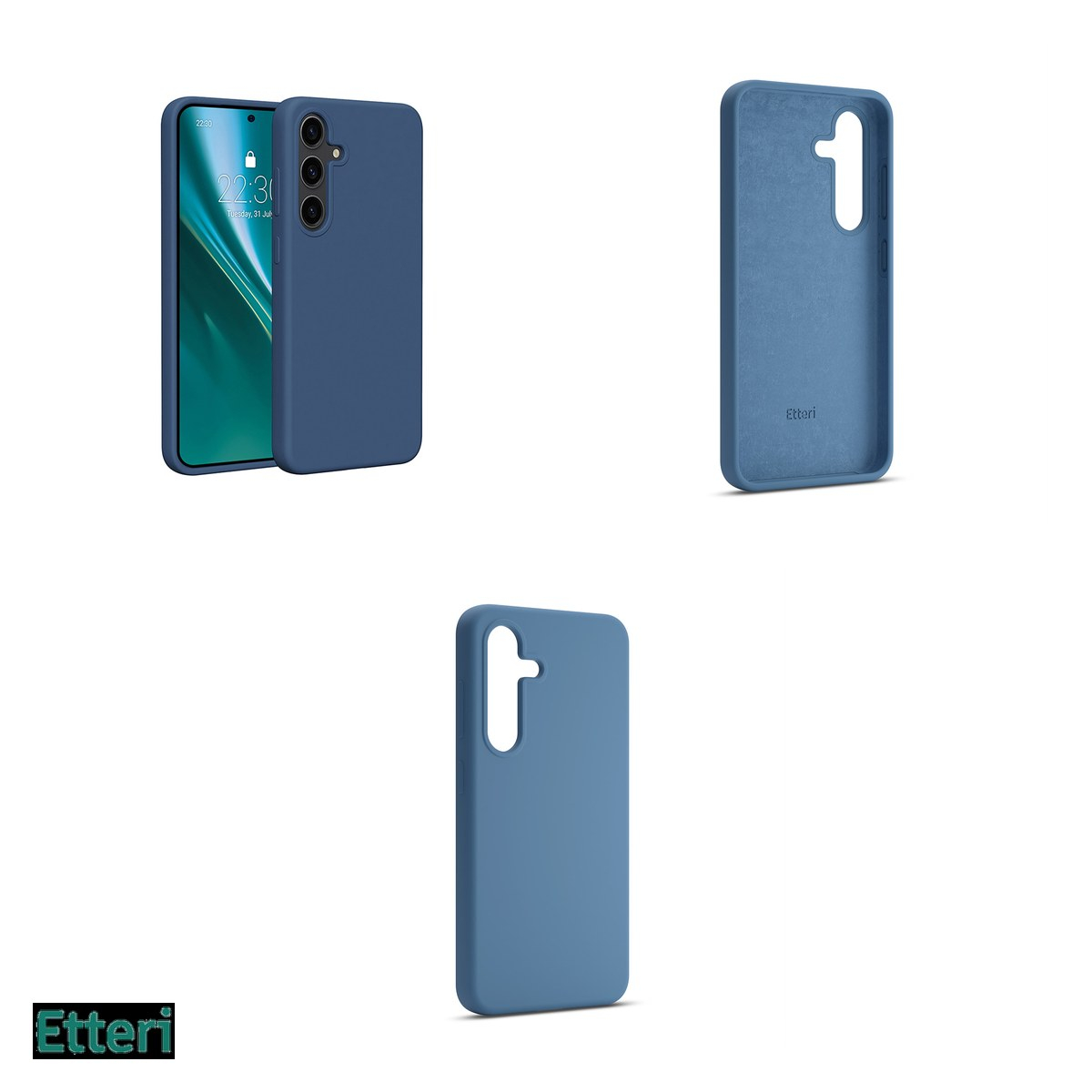Husa Etteri Silicone pentru Samsung Galaxy S24 Plus, Carcasa, Albastru [4]