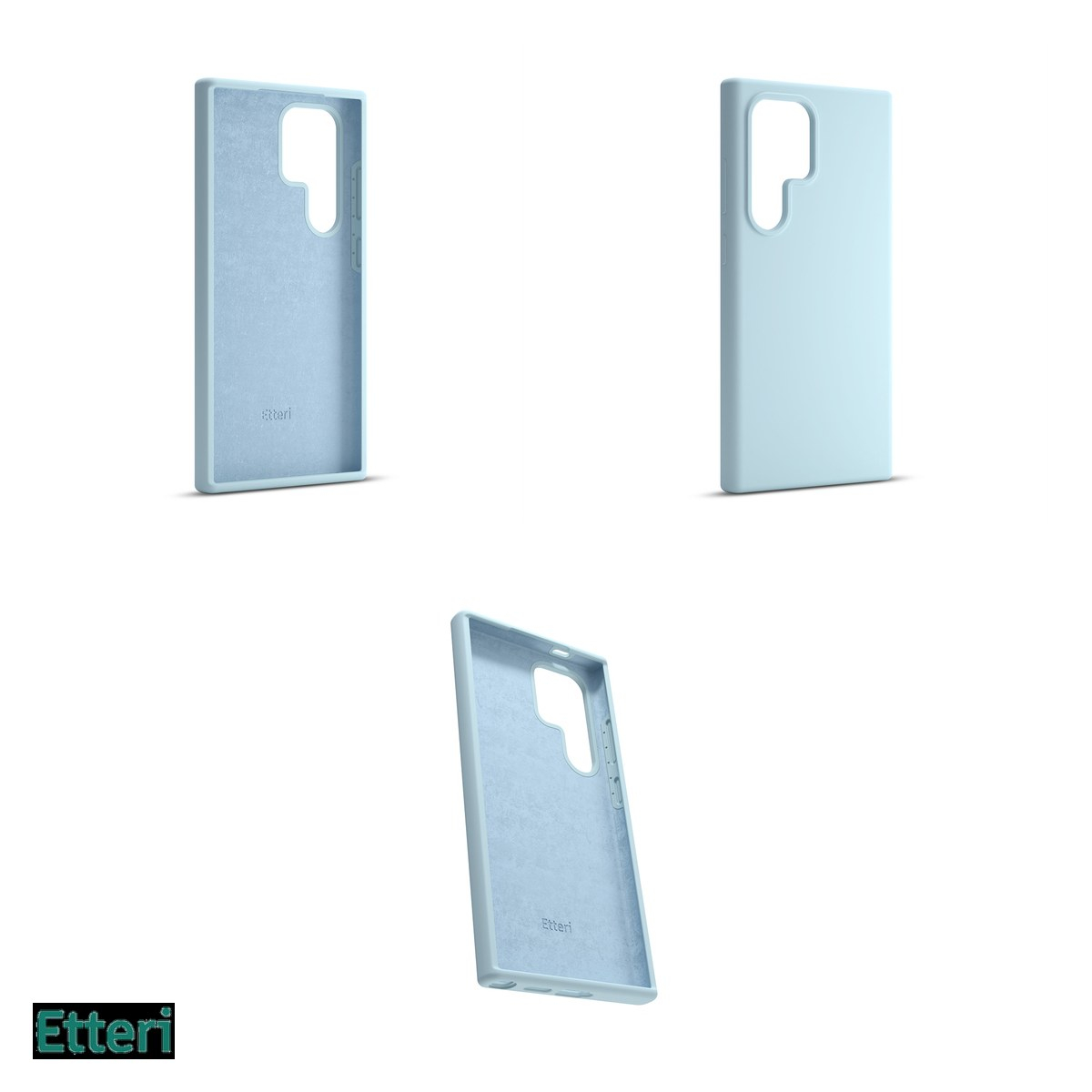 Husa Etteri Silicone pentru Samsung Galaxy S24 Ultra, Carcasa, Albastru [4]