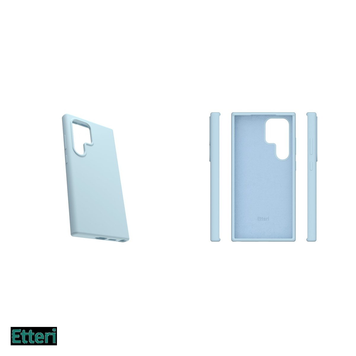 Husa Etteri Silicone pentru Samsung Galaxy S24 Ultra, Carcasa, Albastru [5]