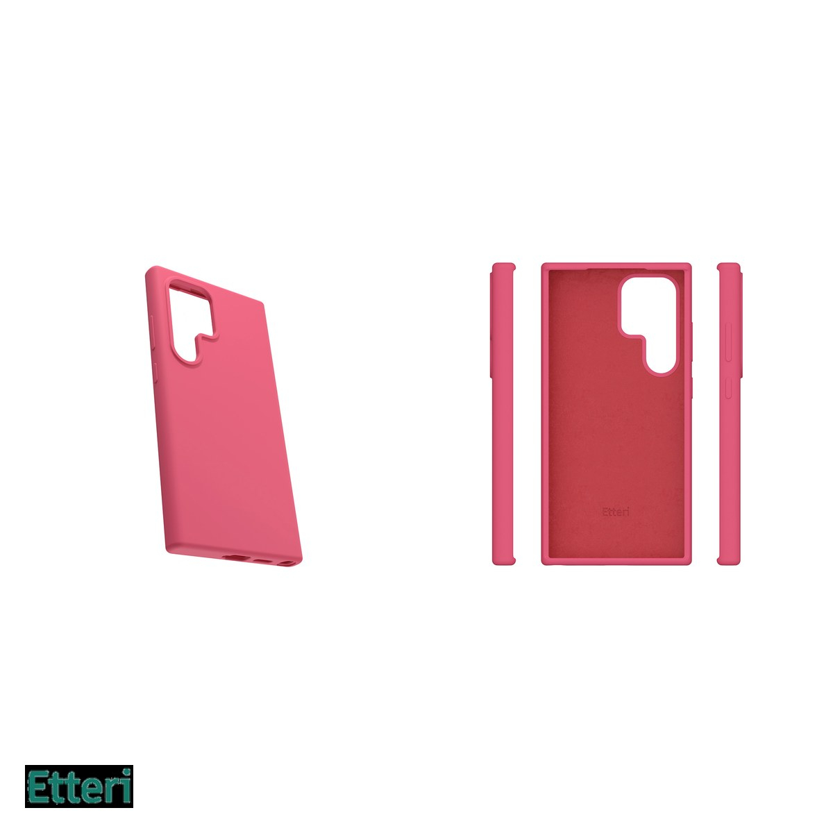 Husa Etteri Silicone raspberry pentru Samsung Galaxy S25 Ultra, Carcasa, Rosu [5]
