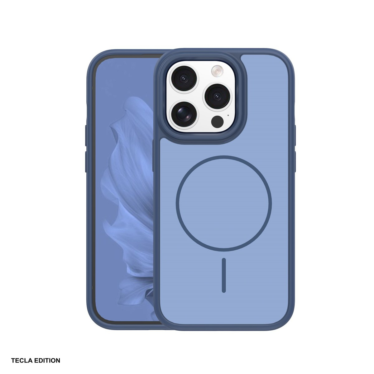 Husa Frame Thin Mag pentru Apple iPhone 14 Pro, Carcasa magnetica, Albastru inchis [2]