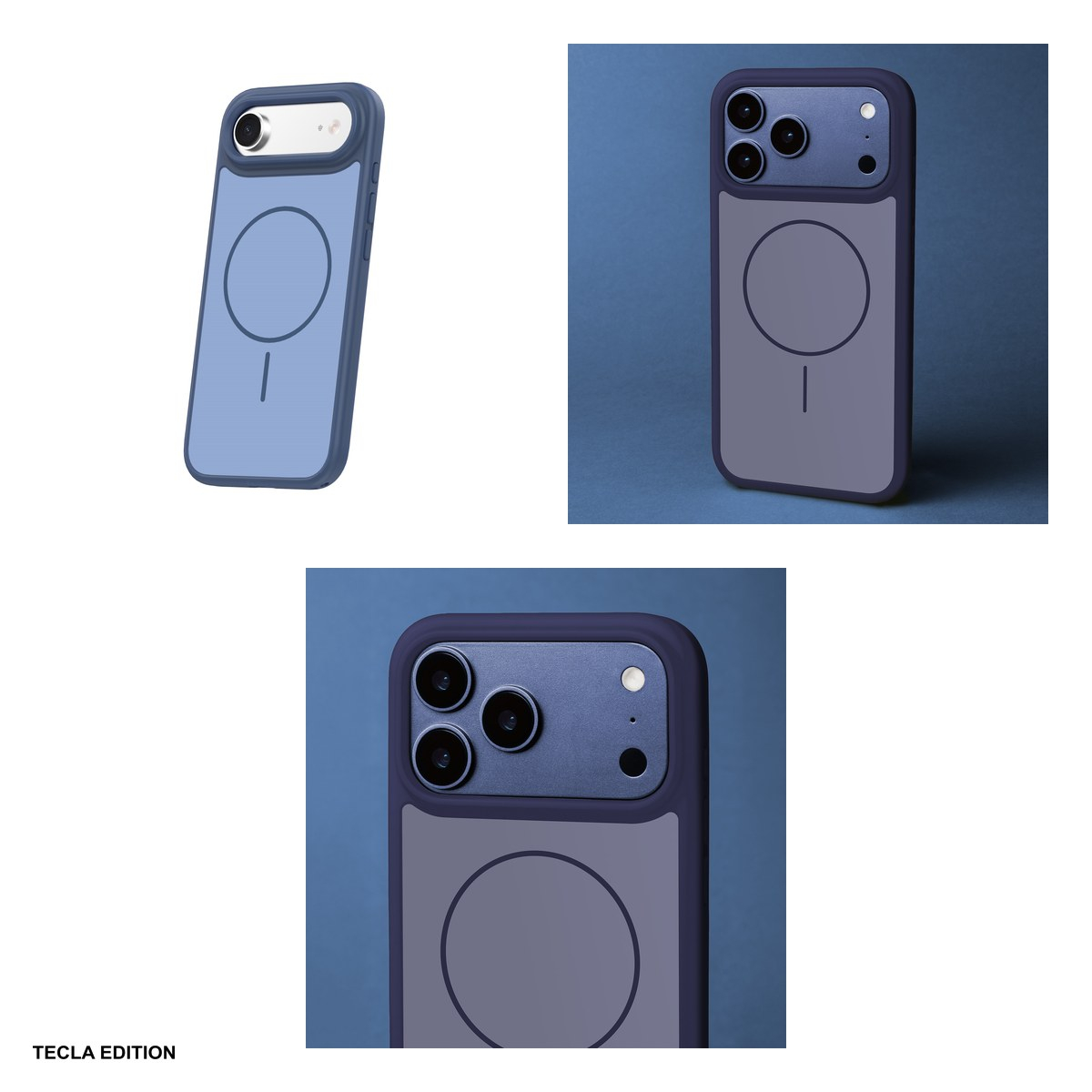Husa Frame Thin Mag pentru Apple iPhone 17 Air, Carcasa magnetica, Albastru inchis [4]