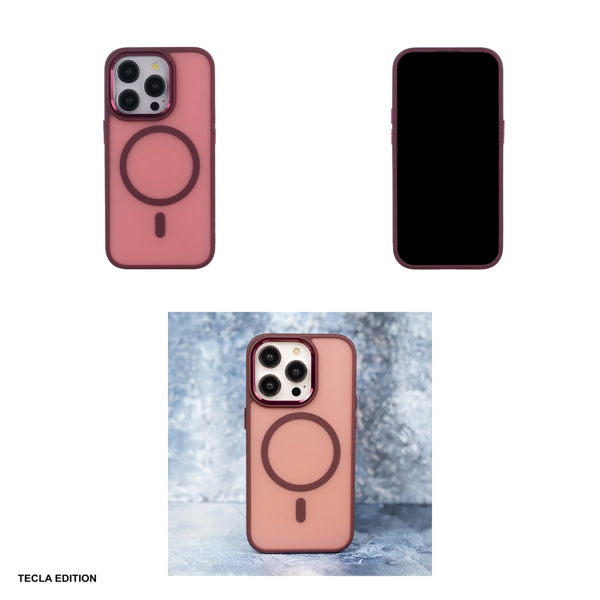 Husa Frozen Mag pentru Apple iPhone 13, Carcasa magnetica, Rosu [5]