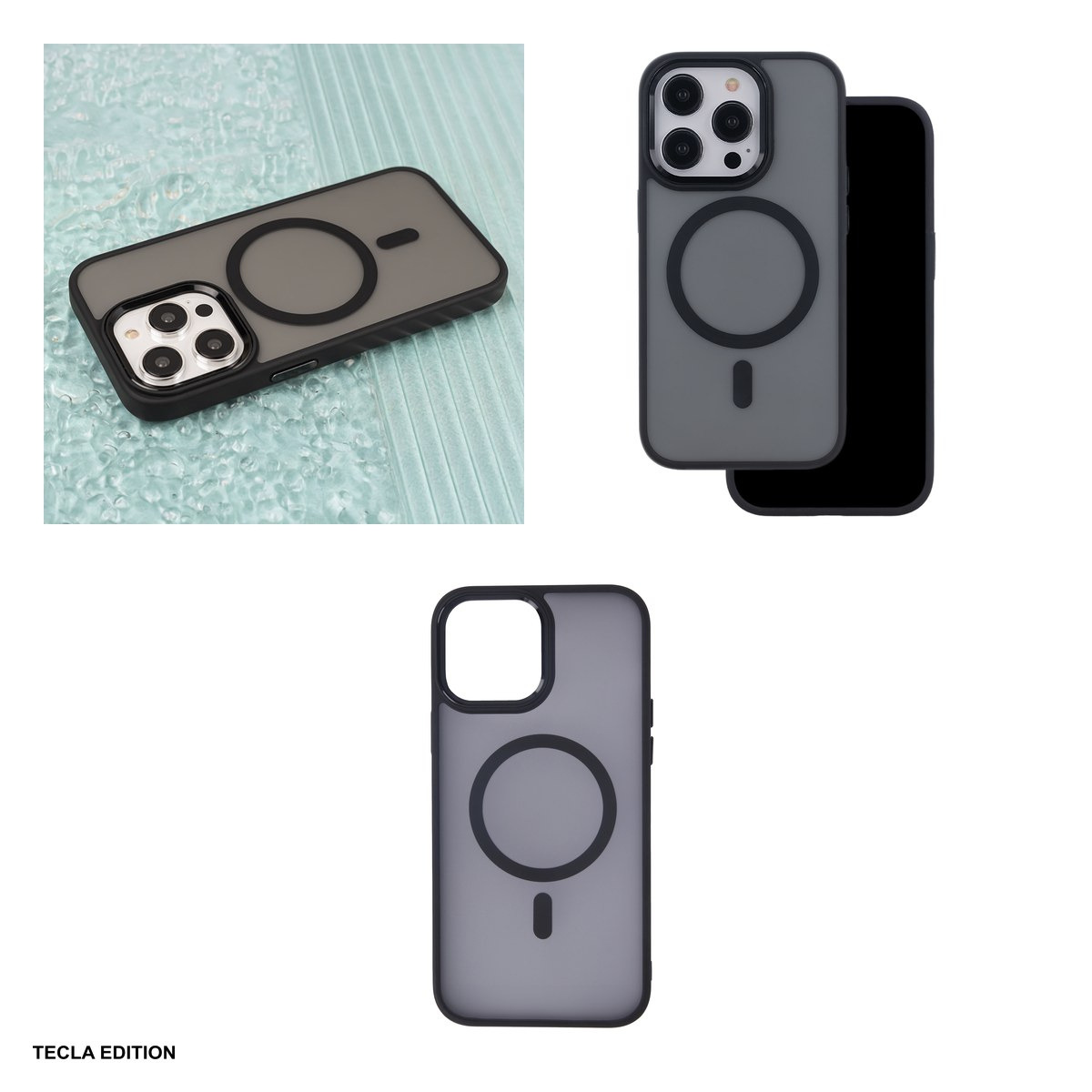 Husa Frozen Mag pentru Apple iPhone 13 Pro Max, Carcasa magnetica, Negru [4]