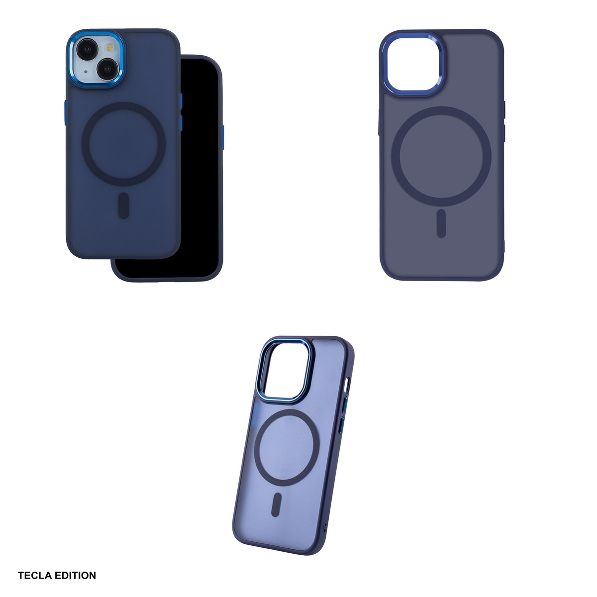 Husa Frozen Mag pentru Apple iPhone 14, Carcasa magnetica, Albastru [4]