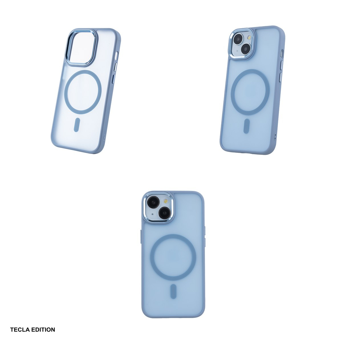 Husa Frozen Mag pentru Apple iPhone 14, Carcasa magnetica, Albastru [5]