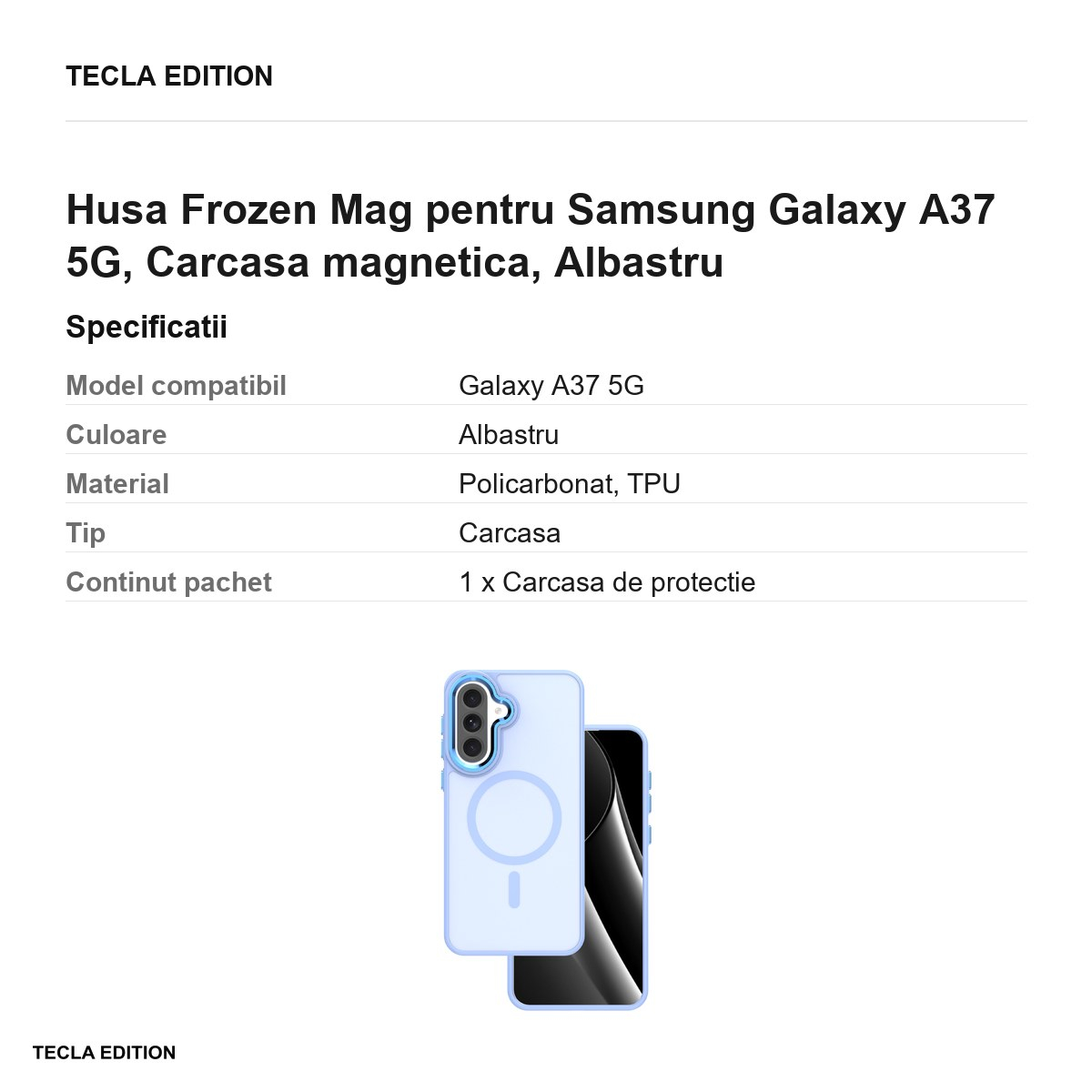 Husa Frozen Mag pentru Samsung Galaxy A37 5G, Carcasa magnetica, Albastru [3]