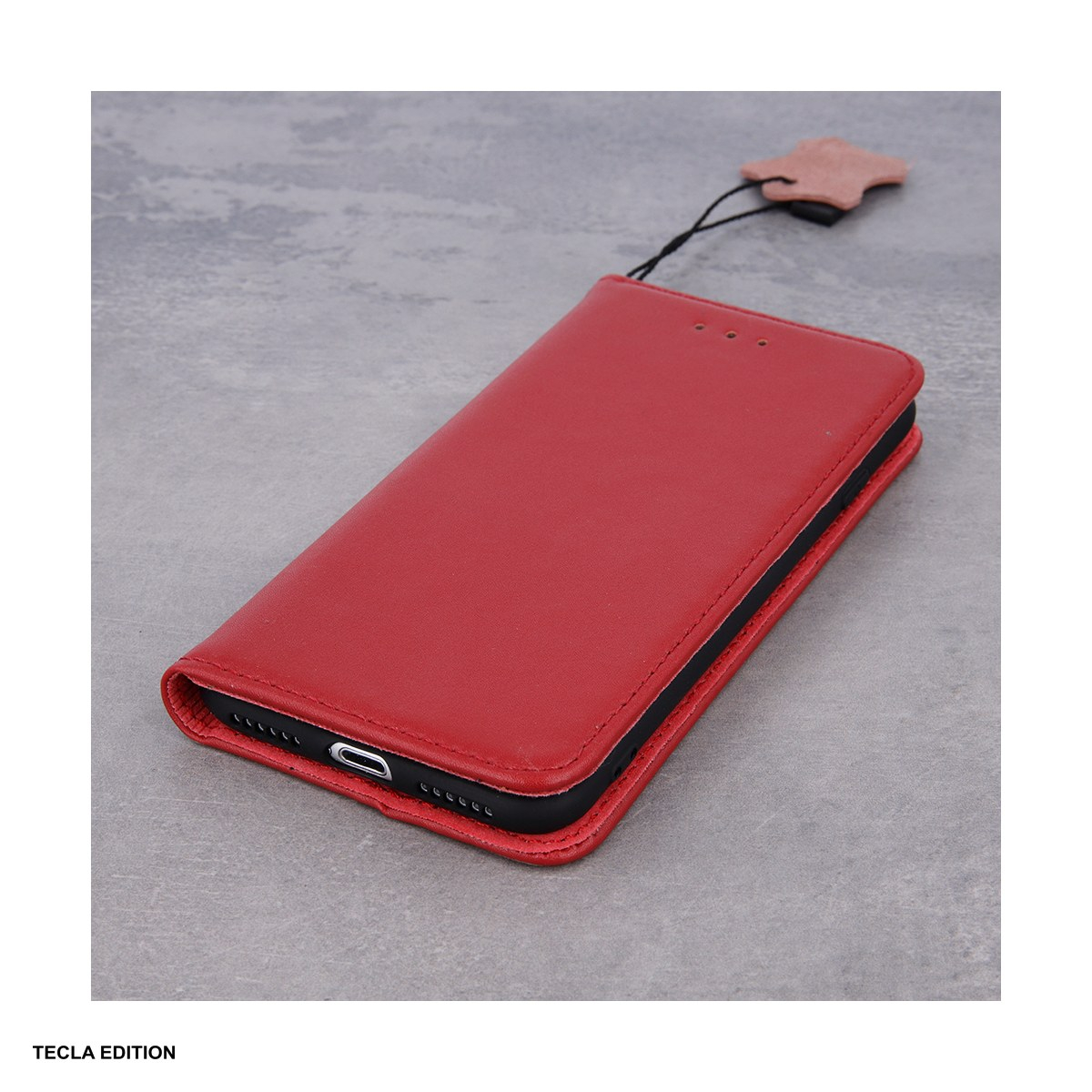 Husa Genuine Leather Smart Pro pentru Apple iPhone 17 Air, tip carte cu inchidere magnetica, Visiniu [5]