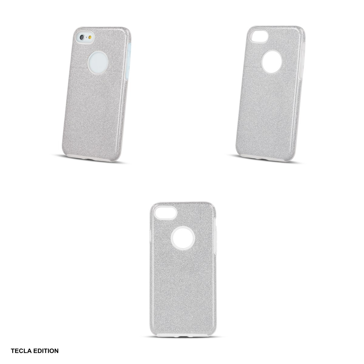Husa Glitter 3in1 pentru Apple iPhone SE 2020, iPhone SE 2022, iPhone 7, iPhone 8, Carcasa, Argintiu [7]