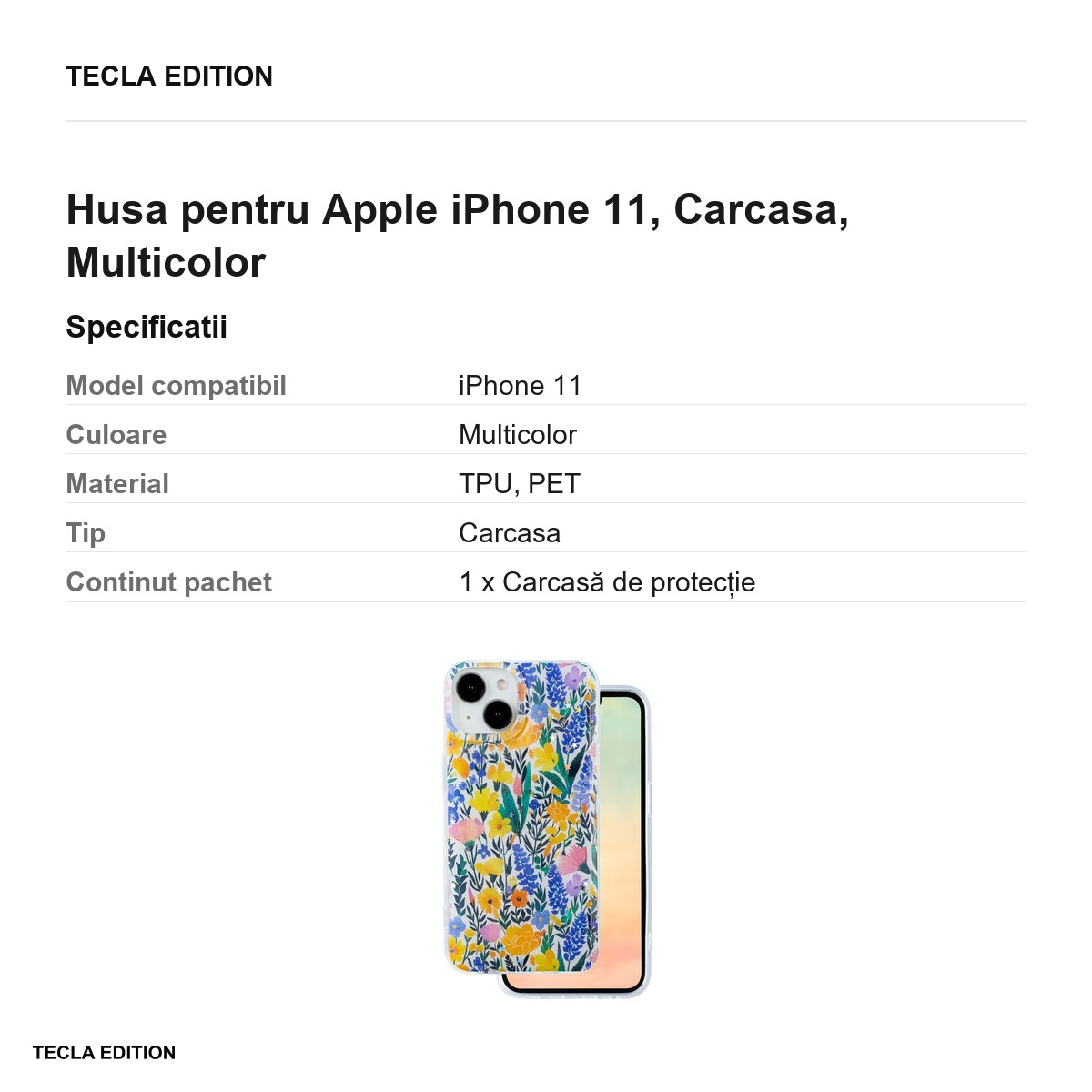 Husa Glow Glam rustic pentru Apple iPhone 11, Carcasa, Multicolor [3]