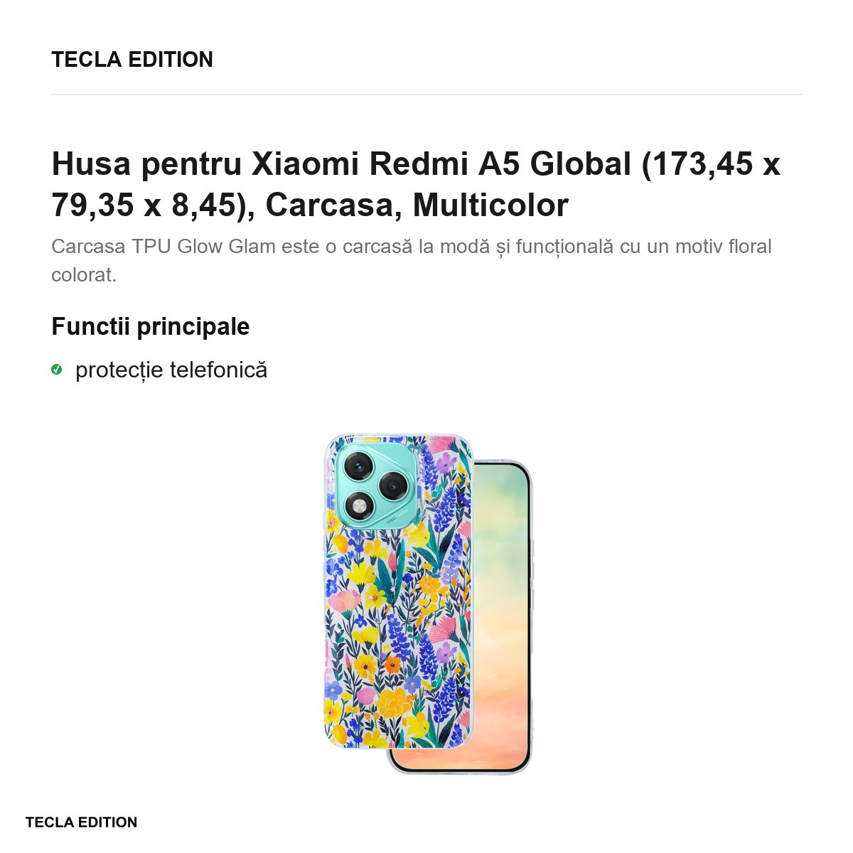 Husa Glow Glam rustic pentru Xiaomi Redmi A5 Global, Carcasa, Multicolor [2]