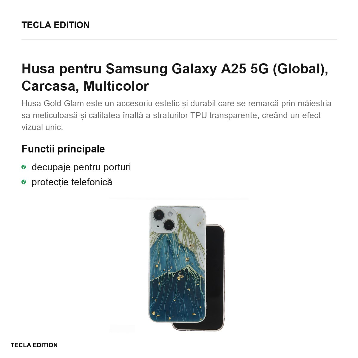 Husa Gold Glam mountain pentru Samsung Galaxy A25 5G (Global), Carcasa, Multicolor [2]