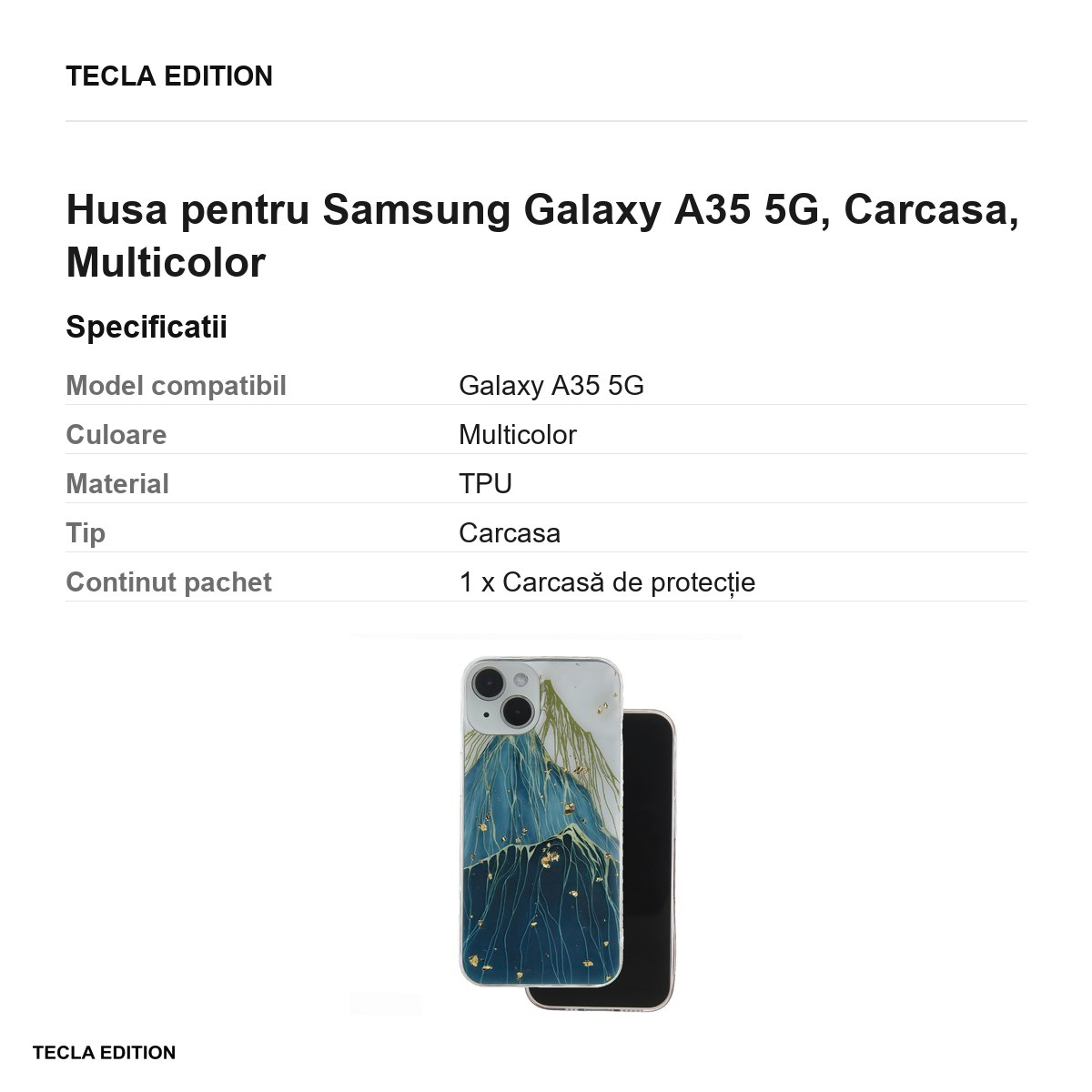 Husa Gold Glam mountain pentru Samsung Galaxy A35 5G, Carcasa, Multicolor [3]