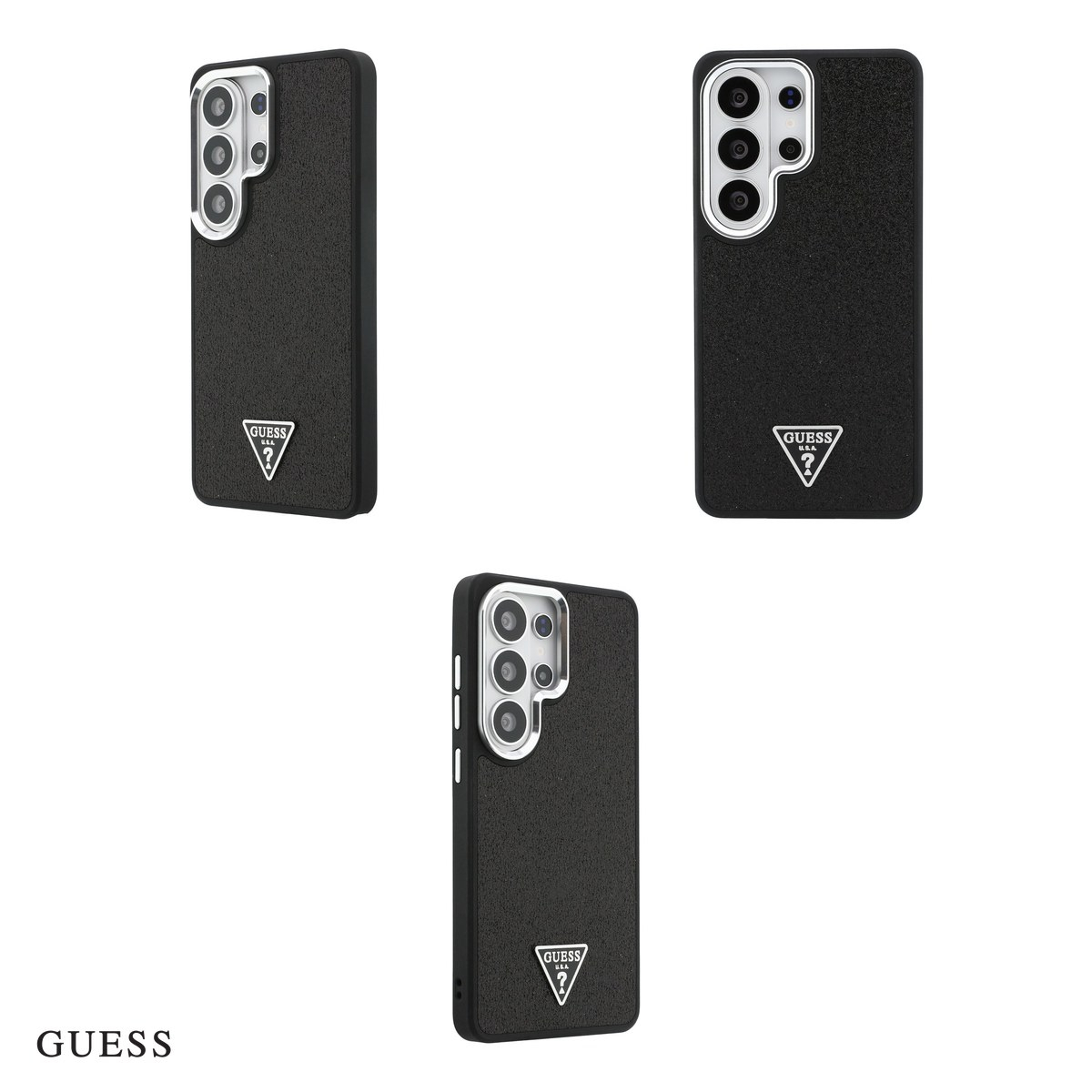 Husa Guess Fixed Glitter Triangle pentru Samsung Galaxy S26 Ultra, Carcasa magnetica, Negru [4]