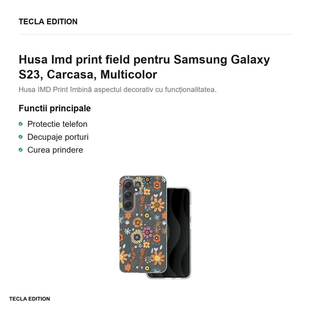 Husa Imd print field pentru Samsung Galaxy S23, Carcasa, Multicolor [2]
