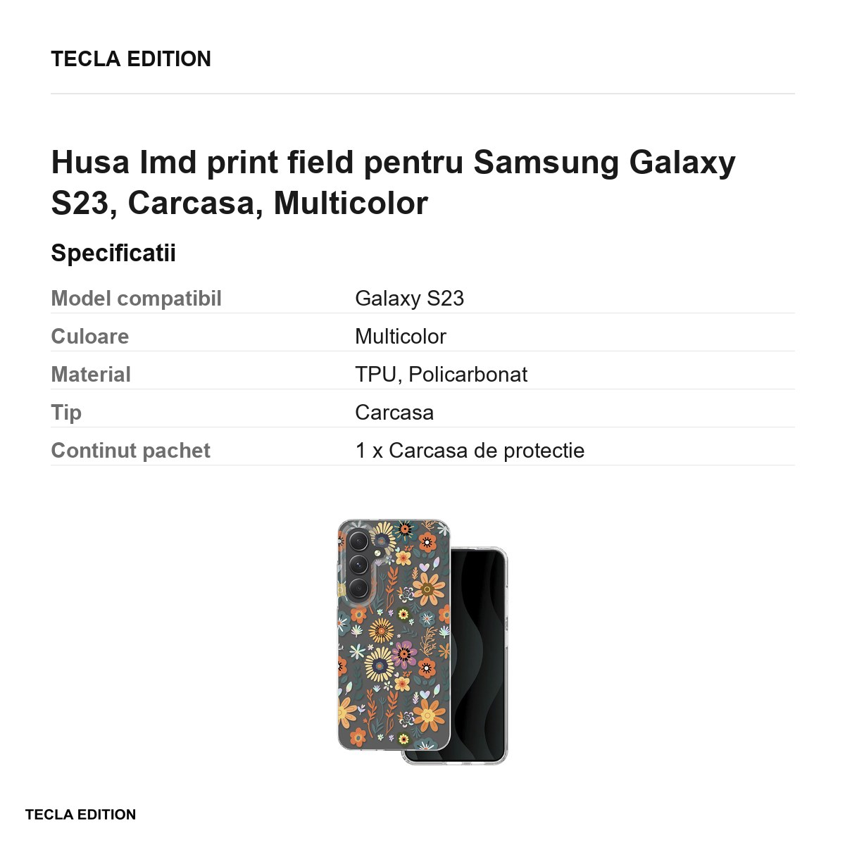 Husa Imd print field pentru Samsung Galaxy S23, Carcasa, Multicolor [3]