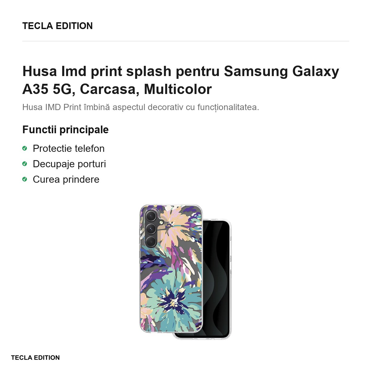 Husa Imd print splash pentru Samsung Galaxy A35 5G, Carcasa, Multicolor [2]