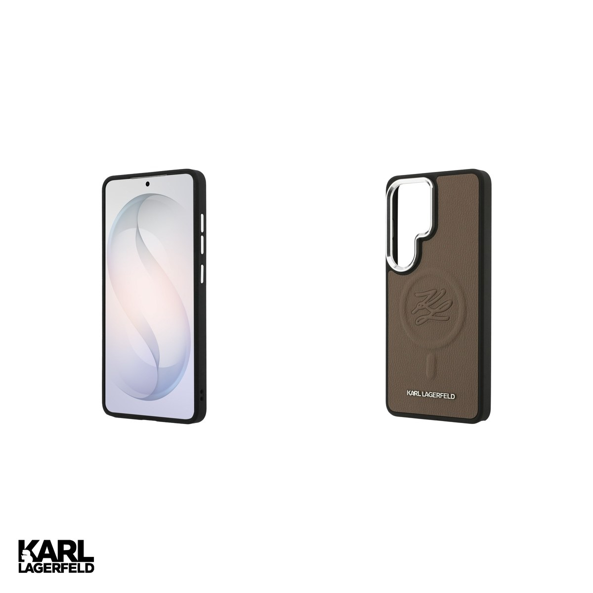 Husa Karl Lagerfeld Embossed Ring Initials pentru Samsung Galaxy S26 Ultra, Carcasa magnetica, Maro [5]