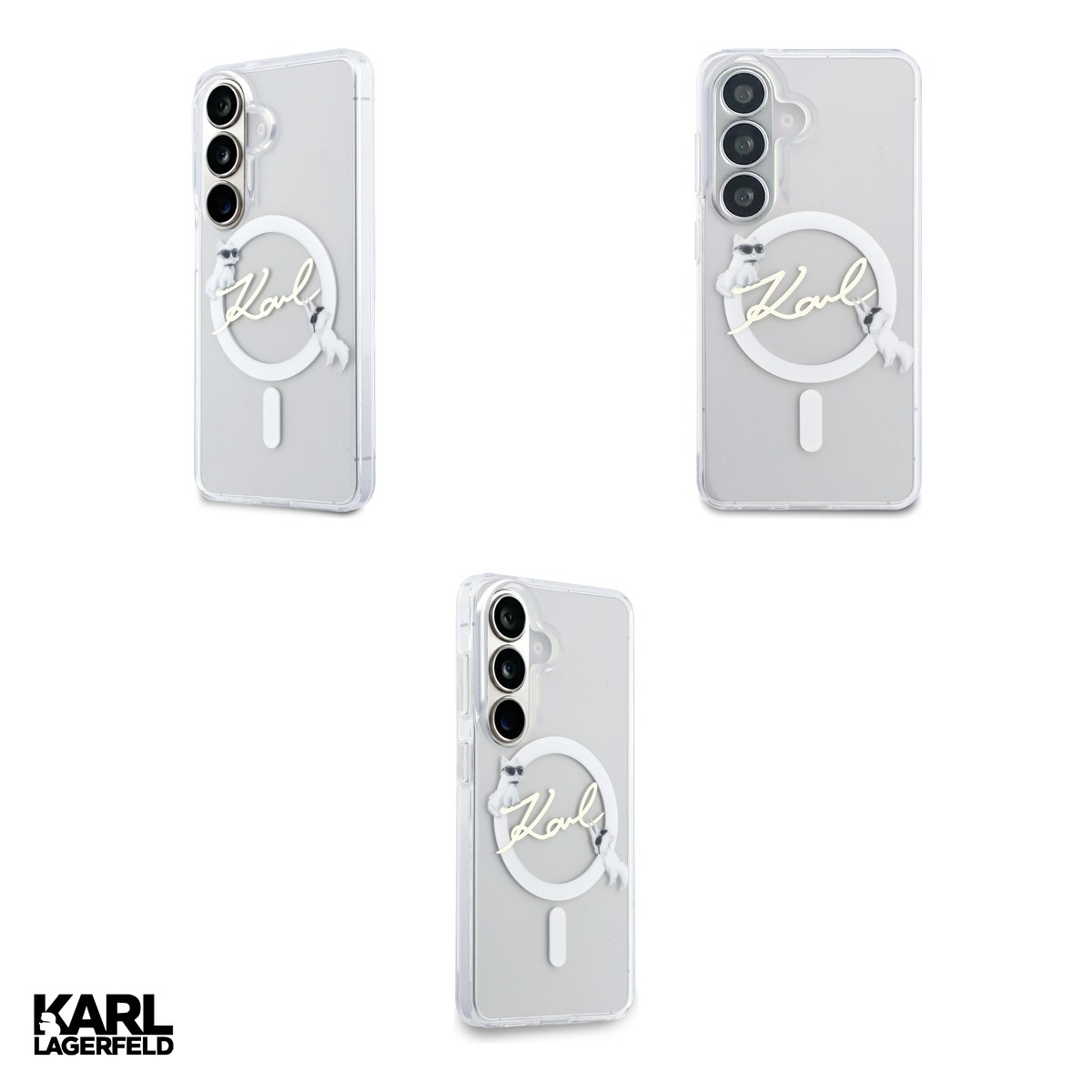 Husa Karl Lagerfeld Iml Kc Script pentru Samsung Galaxy S26 Plus, Carcasa magnetica, Transparent [4]