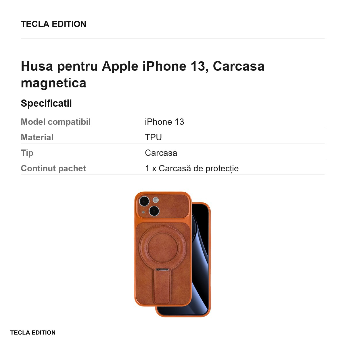 Husa Luxgrip Mag pentru Apple iPhone 13, Carcasa magnetica, Portocaliu [5]