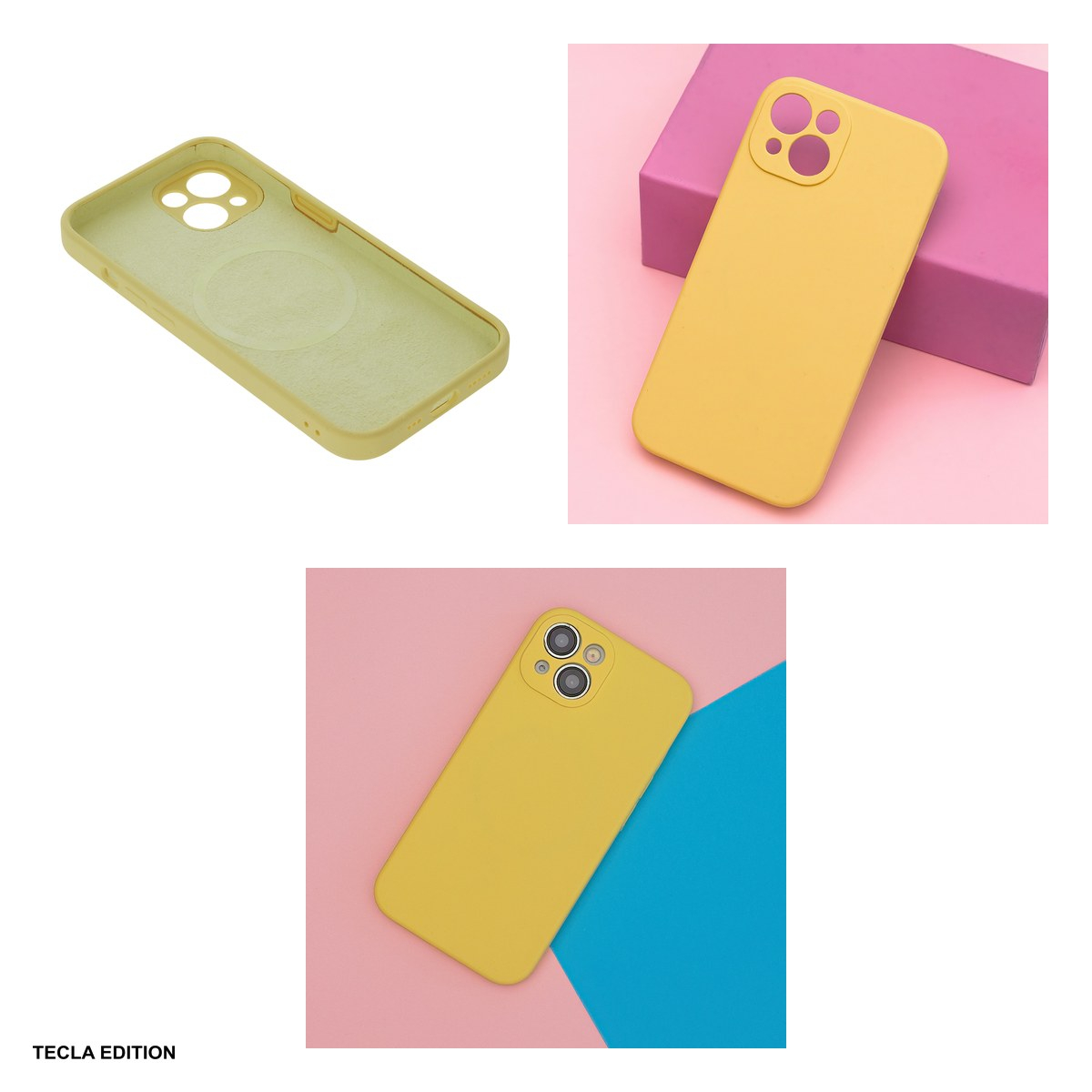 Husa Mag Invisible pastel pentru Apple iPhone 14 Pro, Carcasa magnetica, Galben [5]
