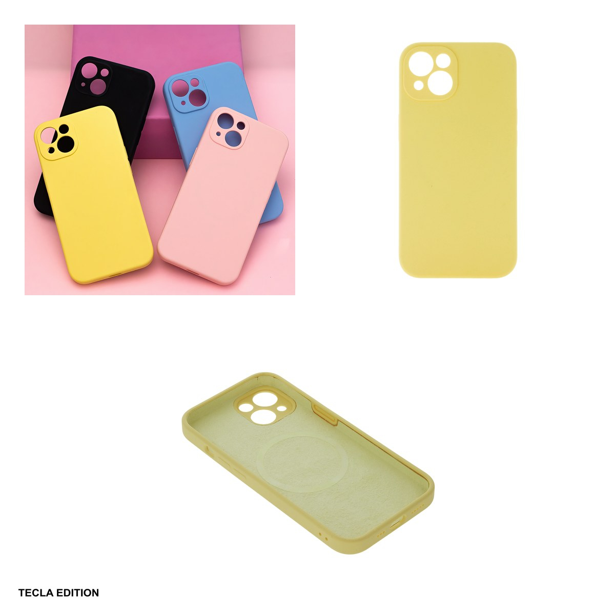Husa Mag Invisible pastel pentru Apple iPhone 15 Pro, Carcasa magnetica, Galben [4]
