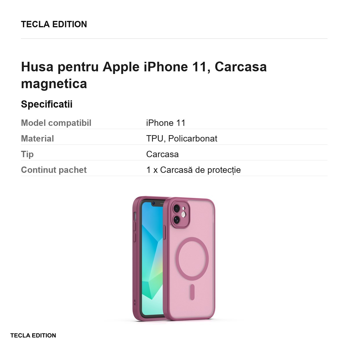 Husa Mag Matt pentru Apple iPhone 11, Carcasa magnetica [3]