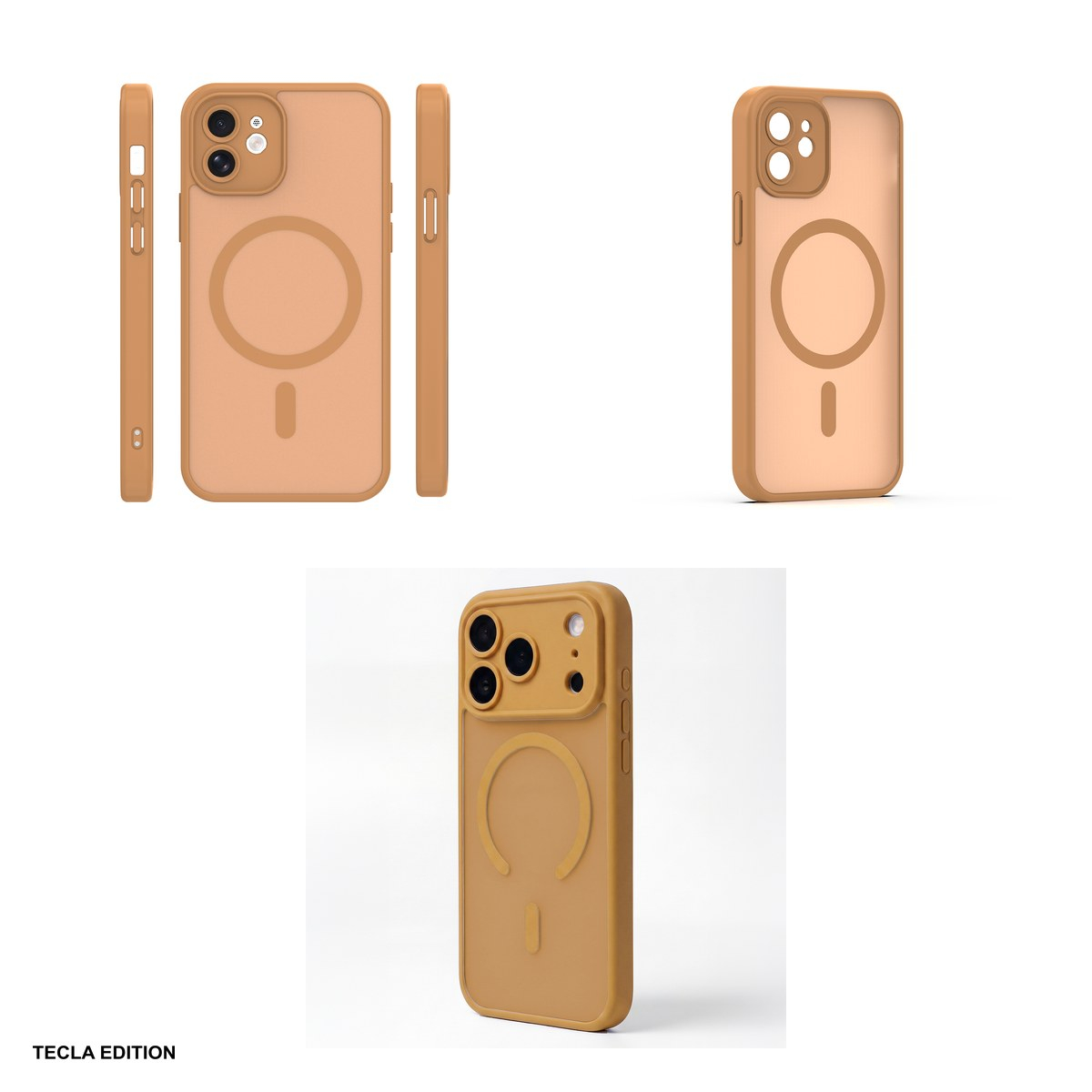 Husa Mag Matt pentru Apple iPhone 12, Carcasa magnetica, Maro [4]