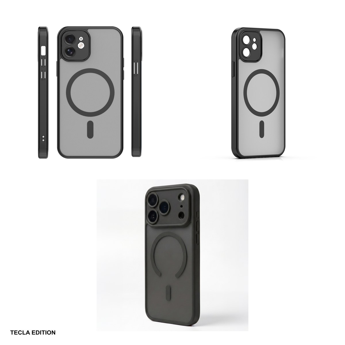 Husa Mag Matt pentru Apple iPhone 12, Carcasa magnetica, Negru [4]