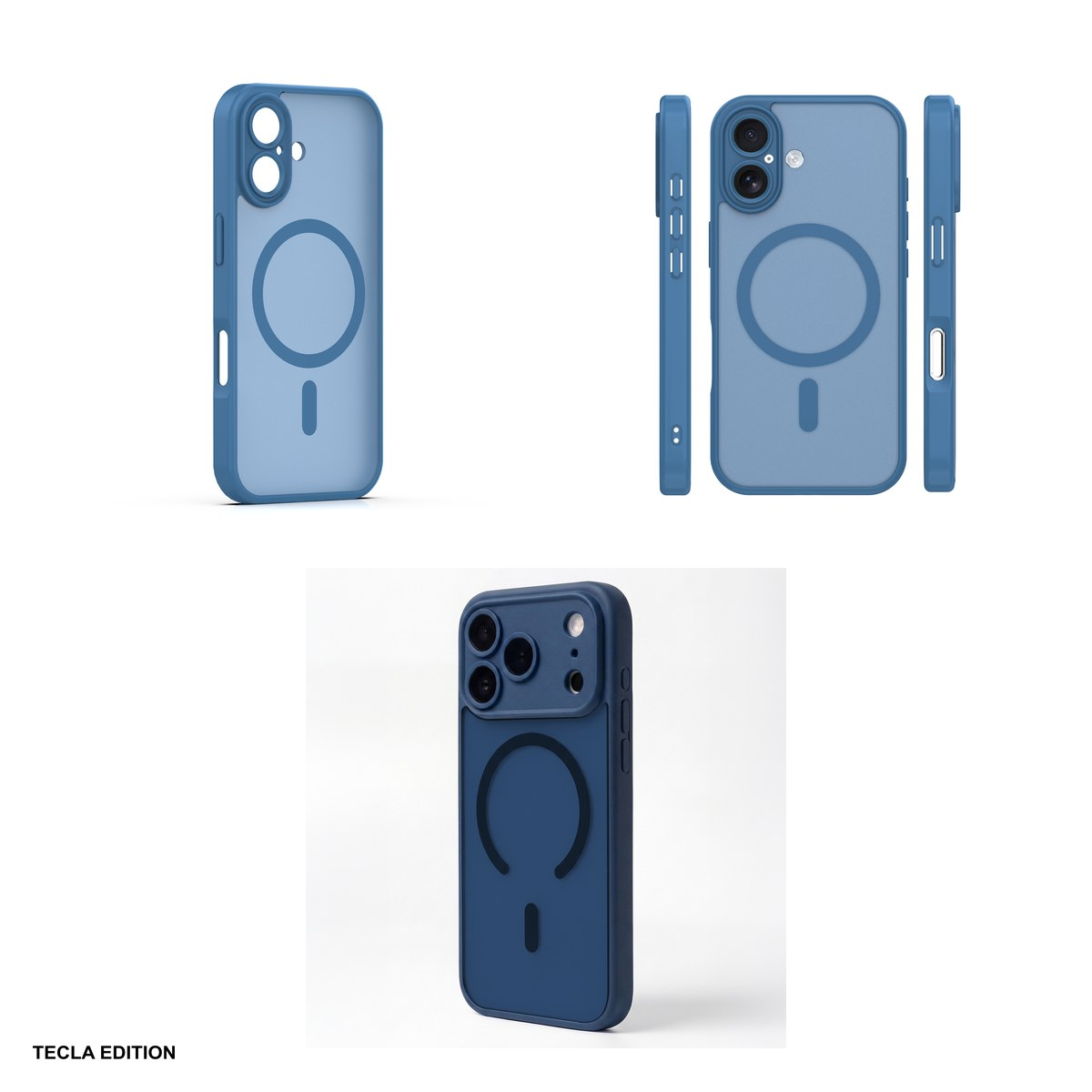 Husa Mag Matt pentru Apple iPhone 16, Carcasa magnetica, Albastru inchis [4]