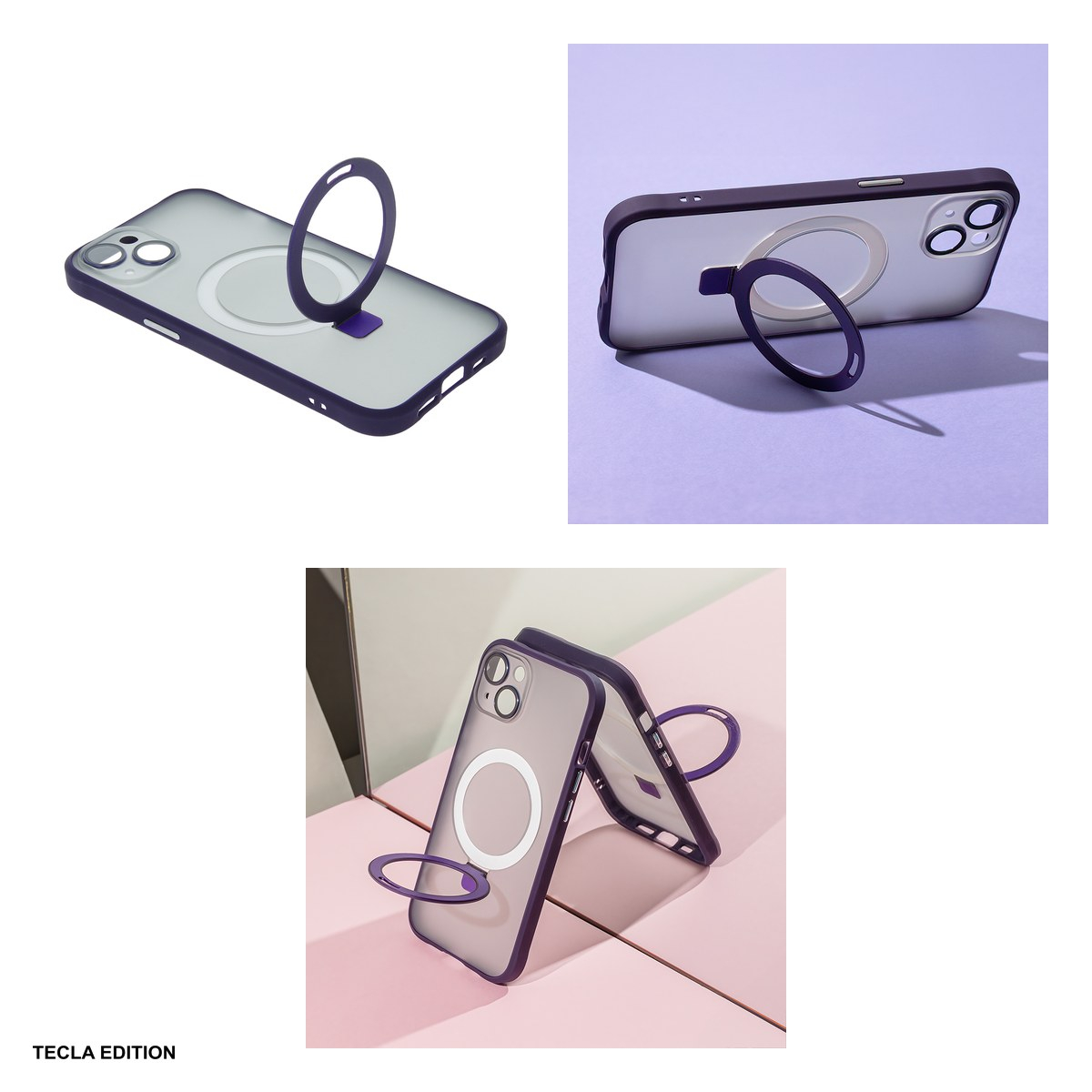 Husa Mag Ring pentru Apple iPhone 13, Carcasa, Violet [5]