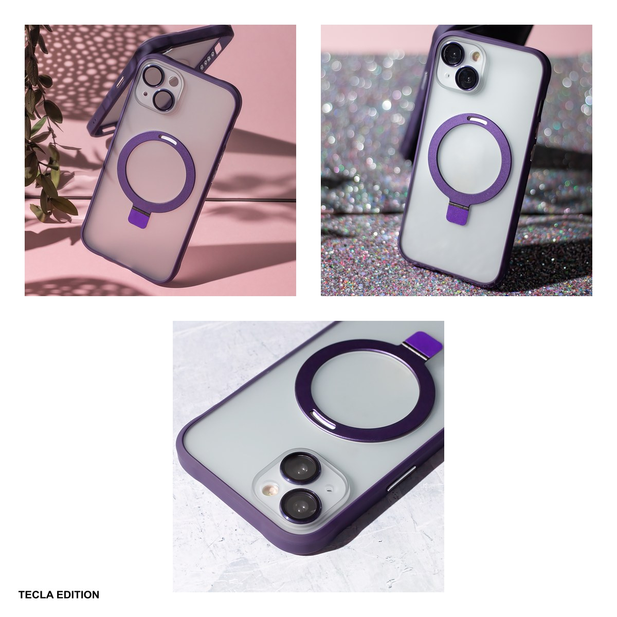 Husa Mag Ring pentru Apple iPhone 14, Carcasa, Violet [6]