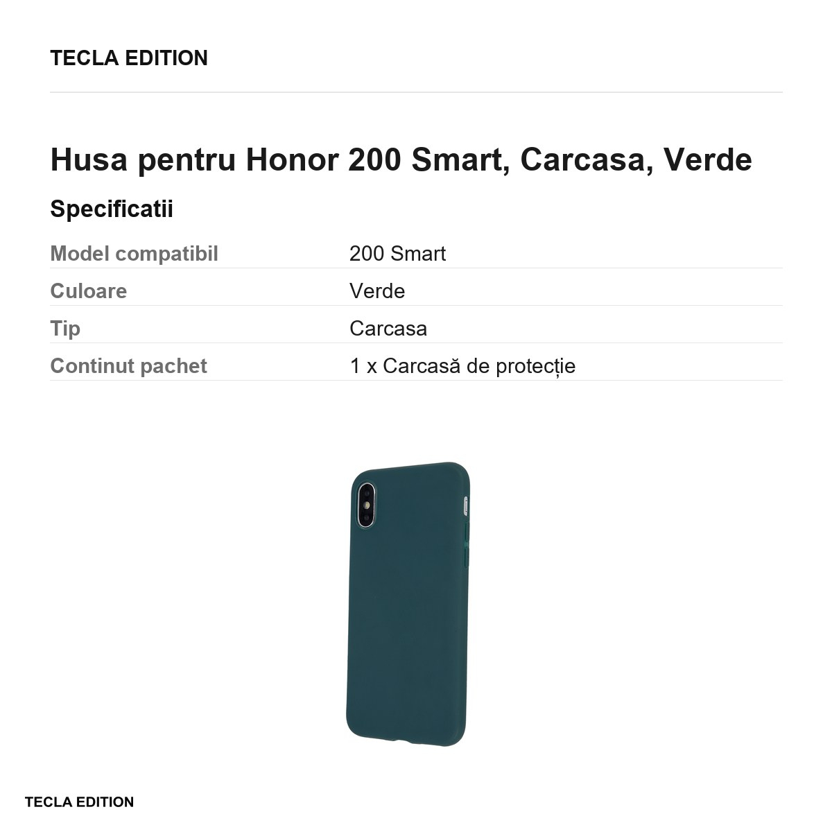 Husa Matt TPU forest pentru Honor 200 Smart, Carcasa, Verde [3]