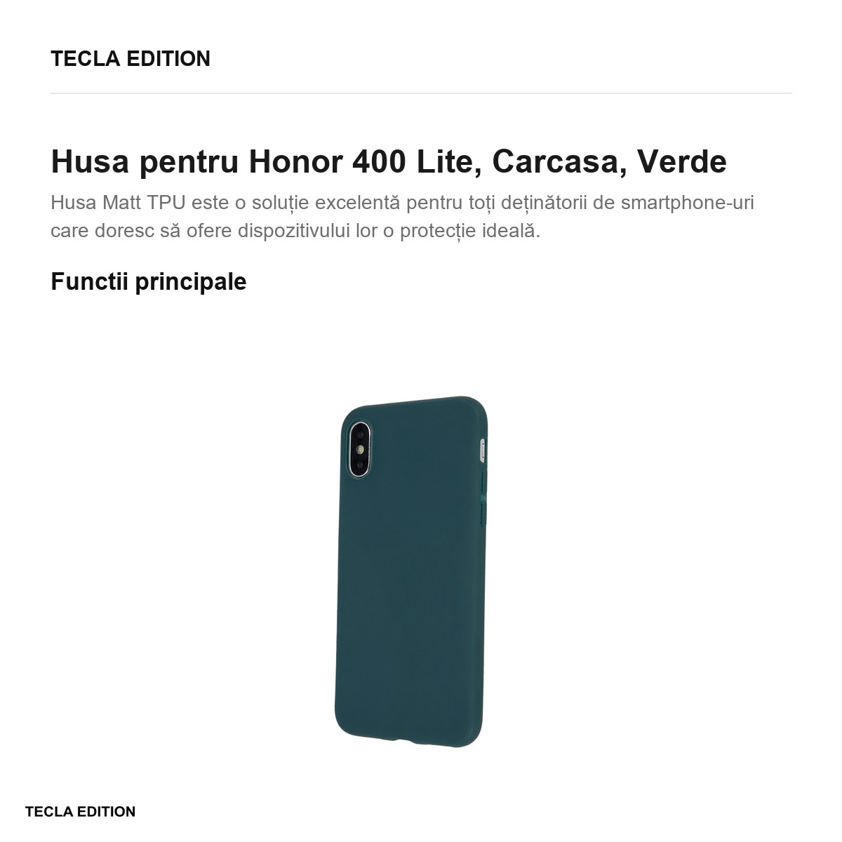 Husa Matt TPU forest pentru Honor 400 Lite, Carcasa, Verde [2]