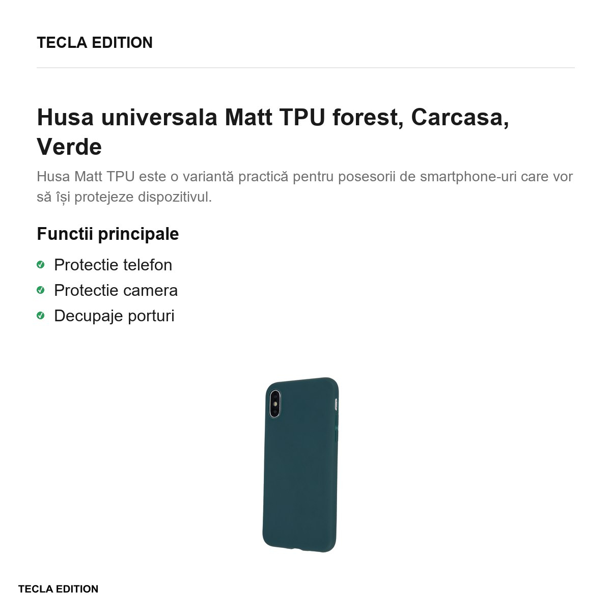 Husa Matt TPU forest pentru Honor 600 Smart, Carcasa, Verde [2]