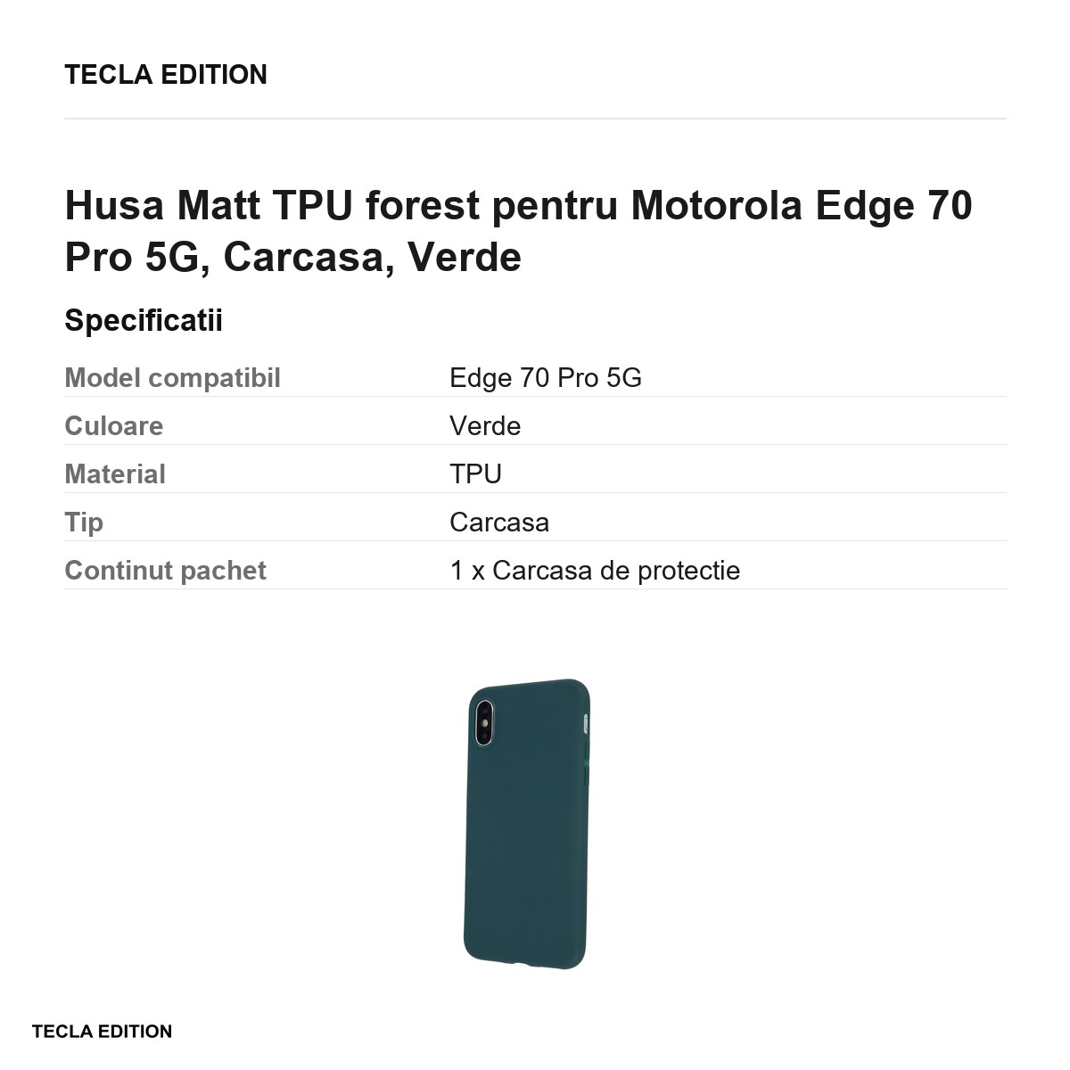 Husa Matt TPU forest pentru Motorola Edge 70 Pro 5G, Carcasa, Verde [3]