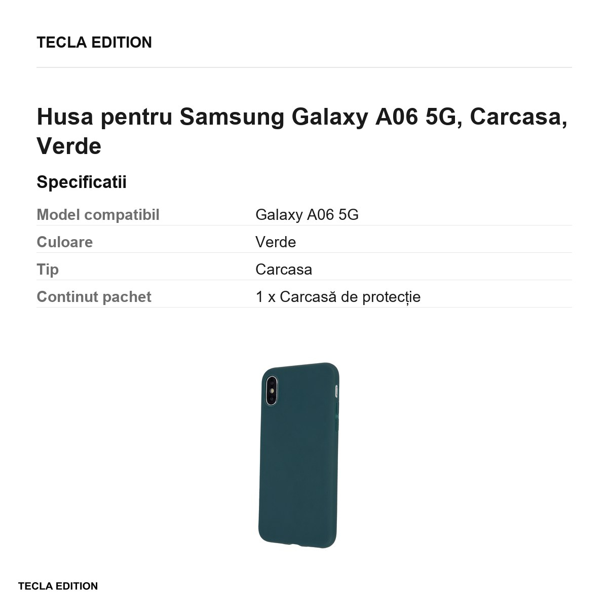 Husa Matt TPU forest pentru Samsung Galaxy A06 5G, Carcasa, Verde [3]