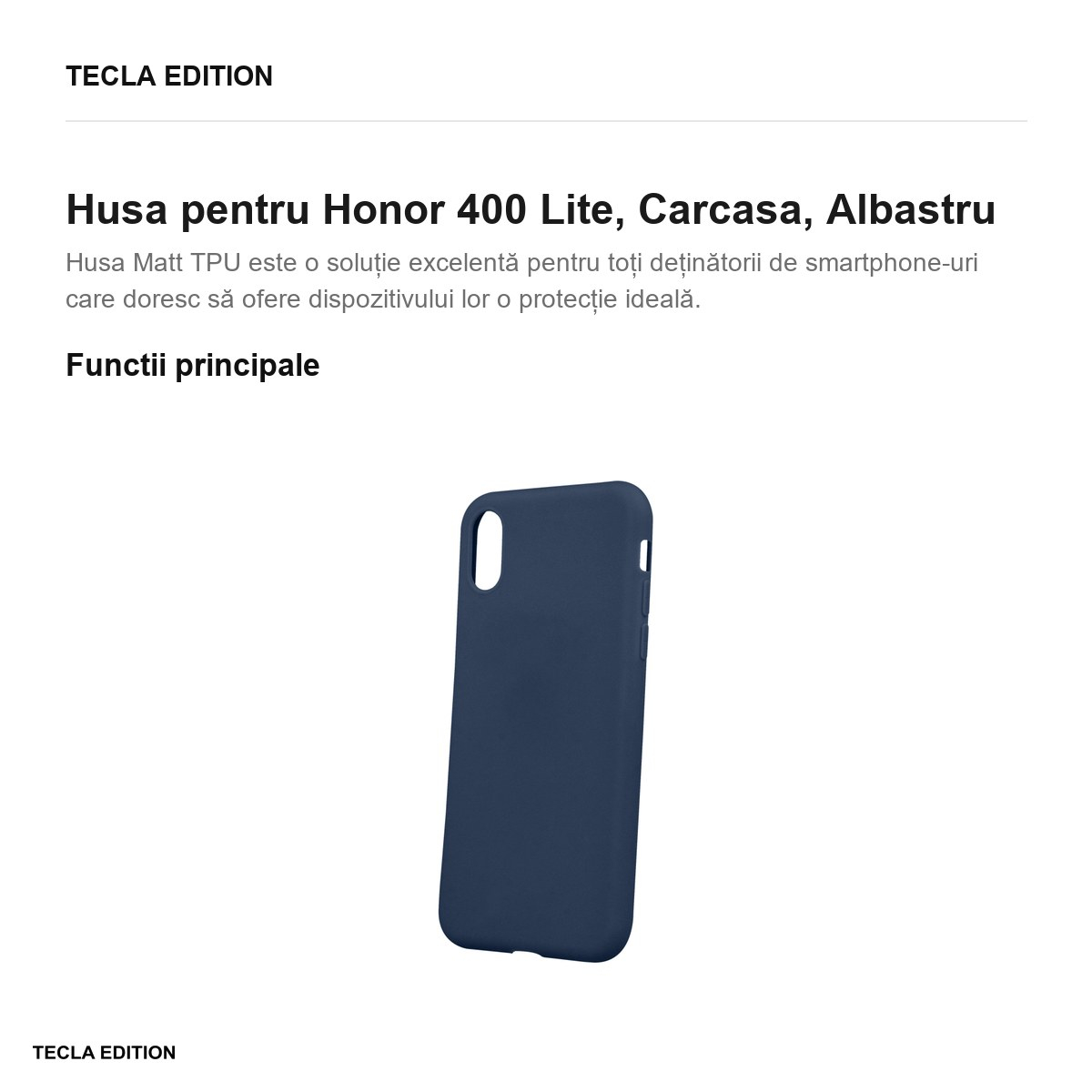 Husa Matt TPU pentru Honor 400 Lite, Carcasa, Albastru [2]