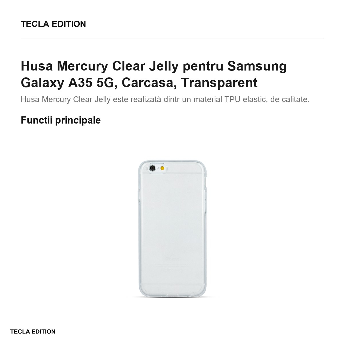 Husa Mercury Clear Jelly pentru Samsung Galaxy A35 5G, Carcasa, Transparent [2]