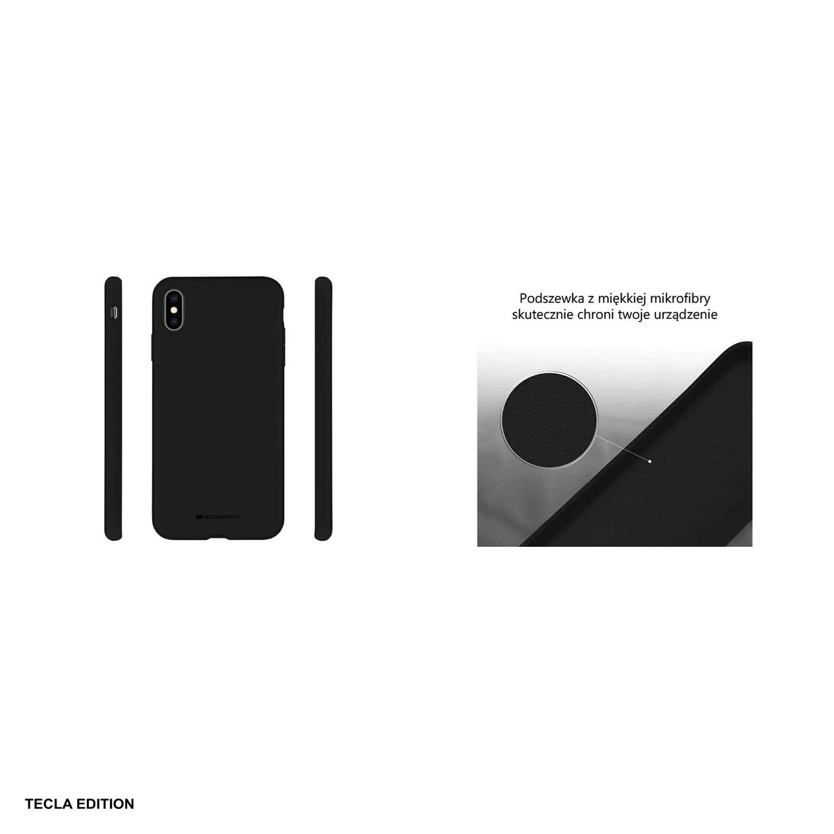 Husa Mercury Silicone pentru Apple iPhone 15 Pro, Carcasa, Negru [4]