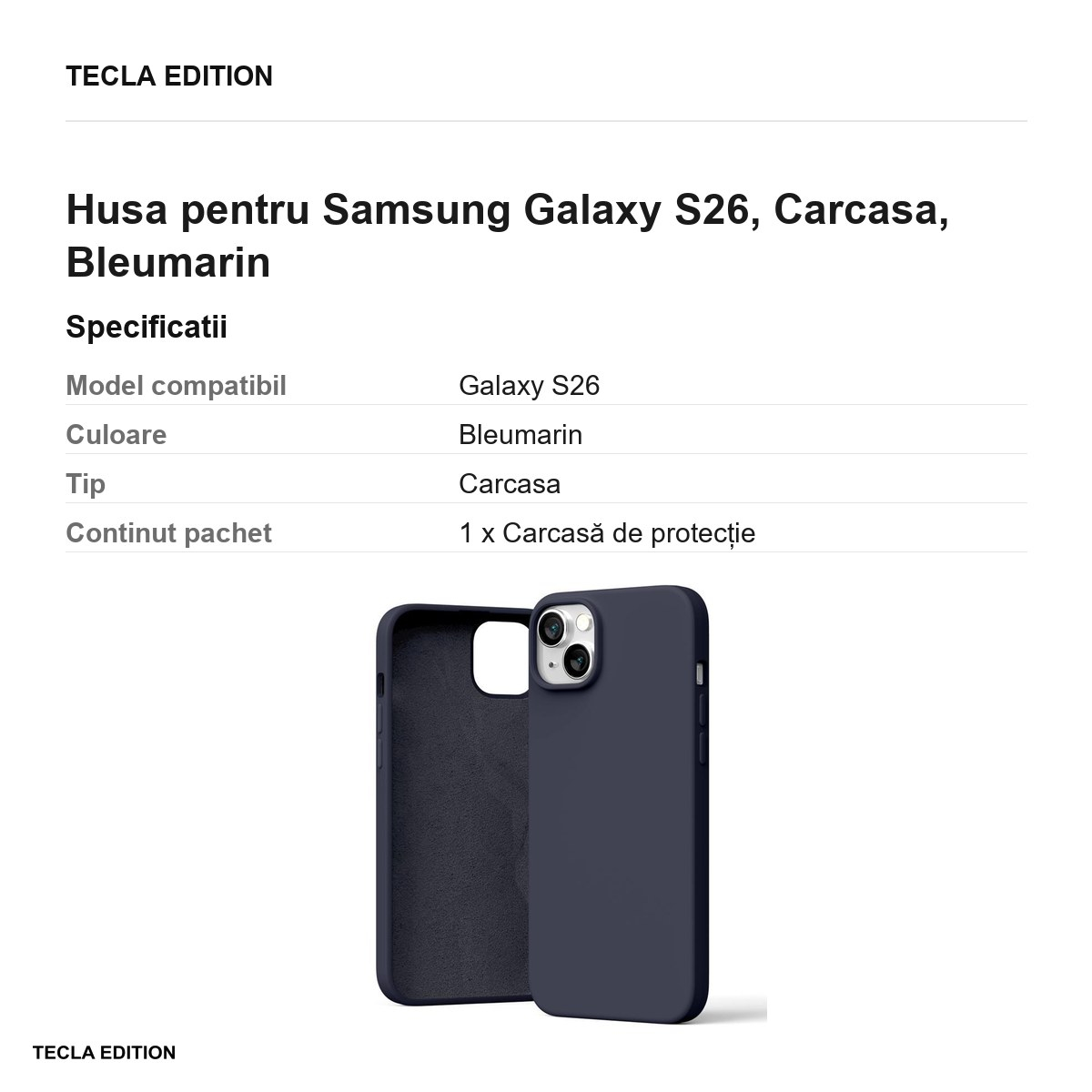 Husa Mercury Silicone pentru Samsung Galaxy S26, Carcasa, Bleumarin [3]
